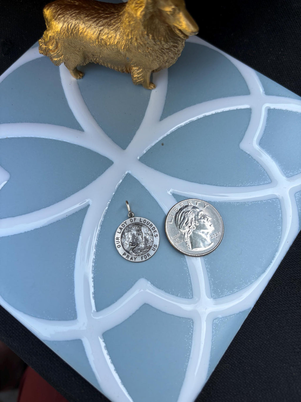 Sterling Silver Our Lady of Lourdes Medal