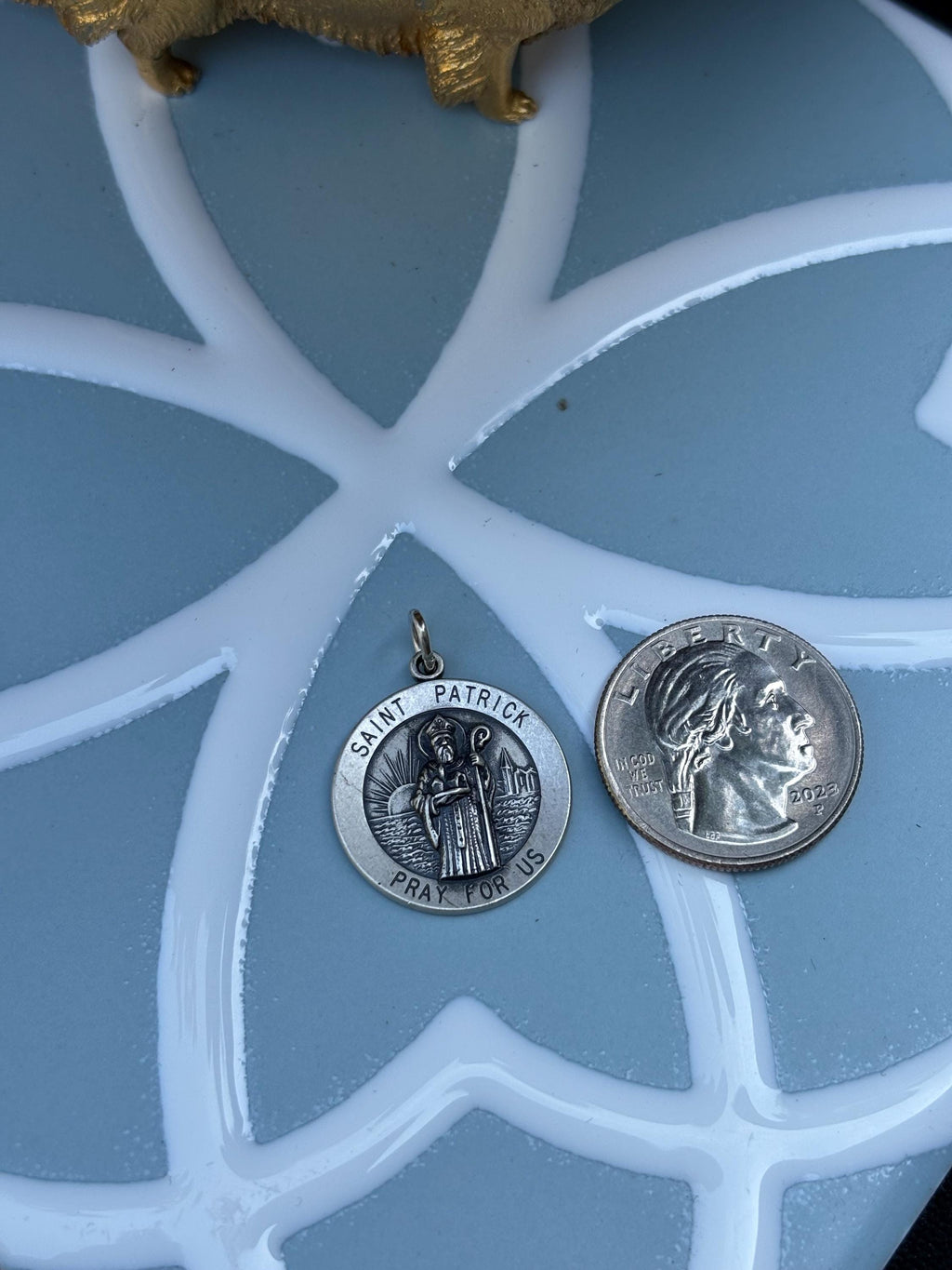 Saint Patrick Medal- Sterling Silver