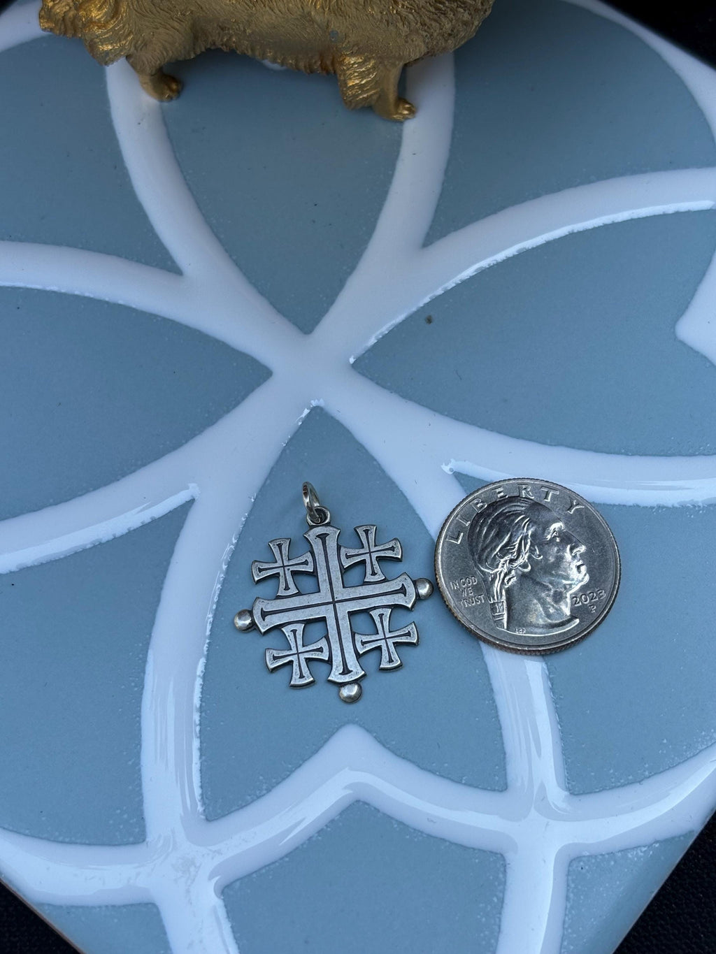 Jerusalem Cross Pendant- Sterling Silver