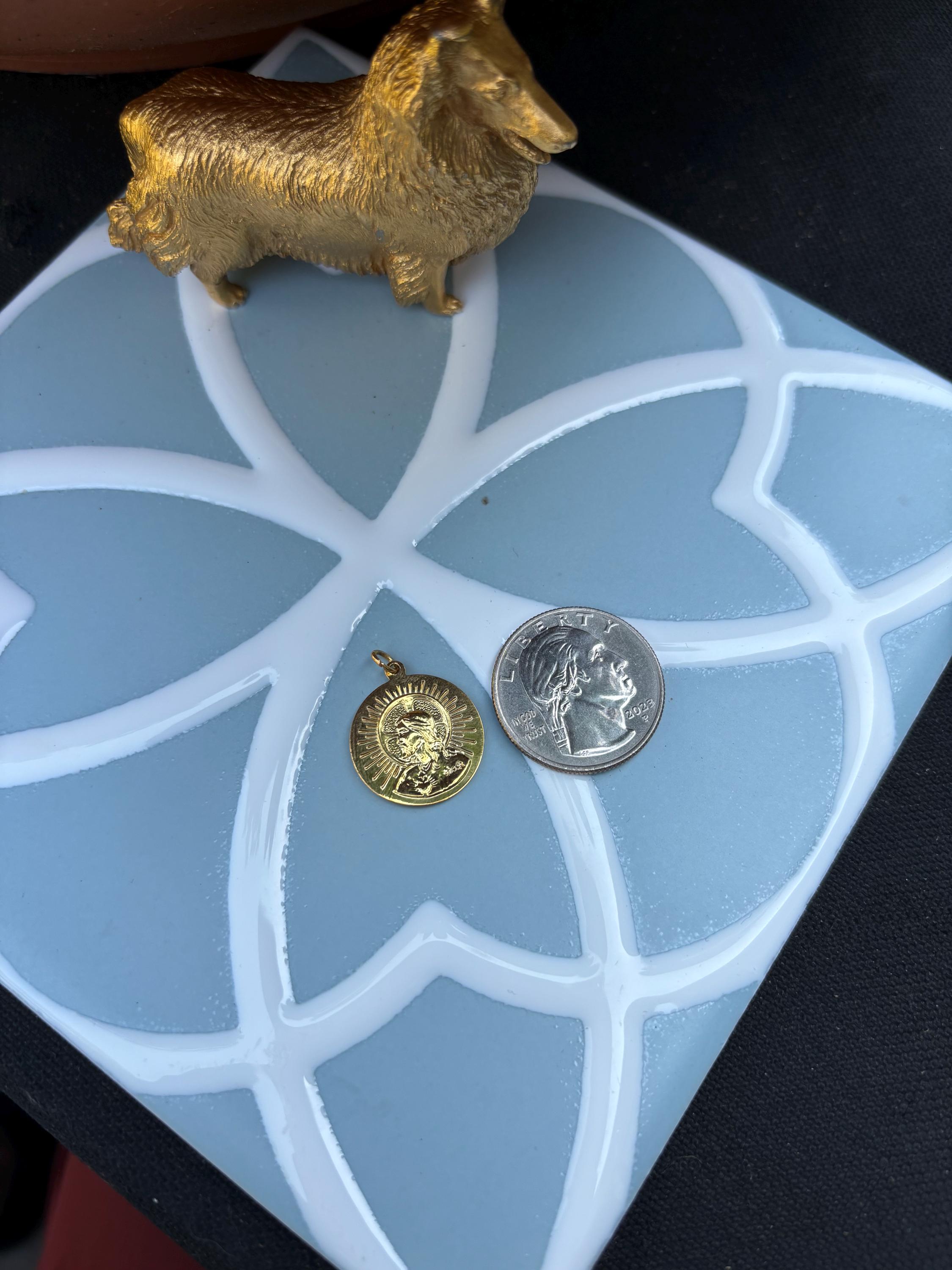 Matka Boska Medal Pendant- Sterling Silver 24k Gold-plated