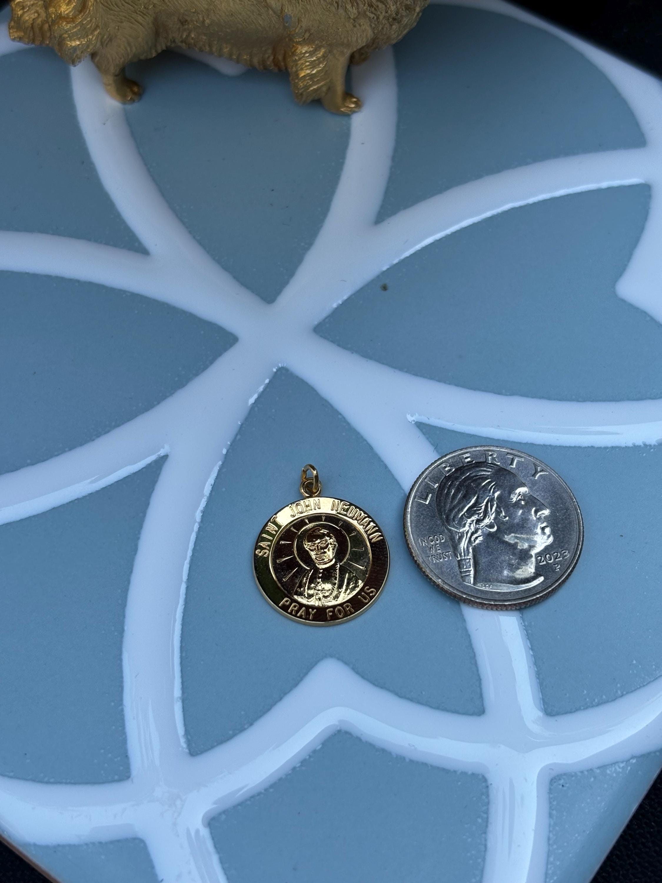 St. John Neuman Medal- Sterling Silver 24k Gold Plated