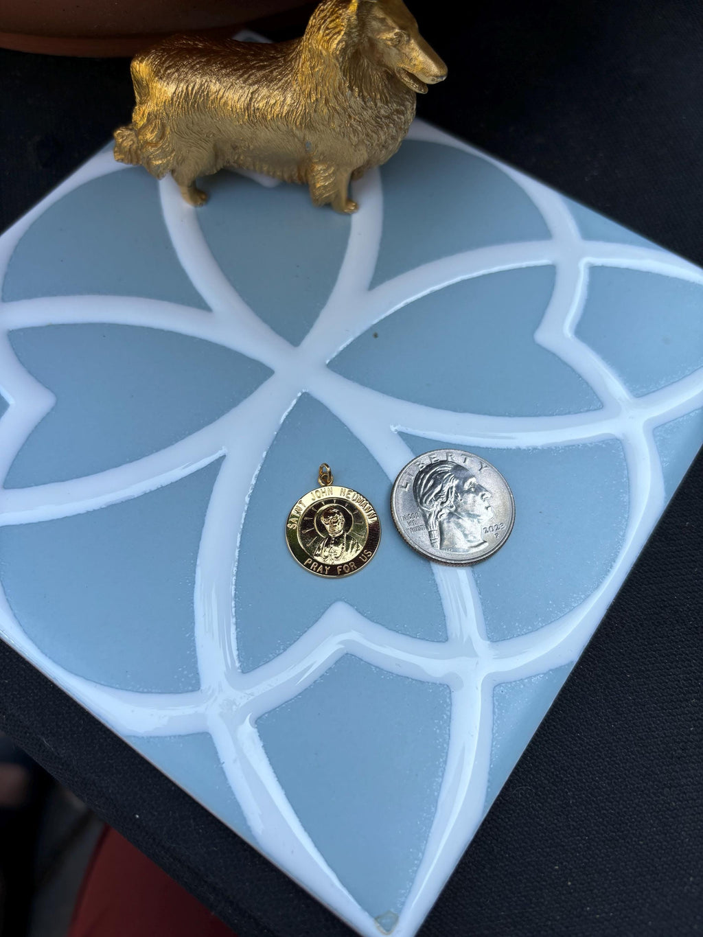 St. John Neuman Medal- Sterling Silver 24k Gold Plated
