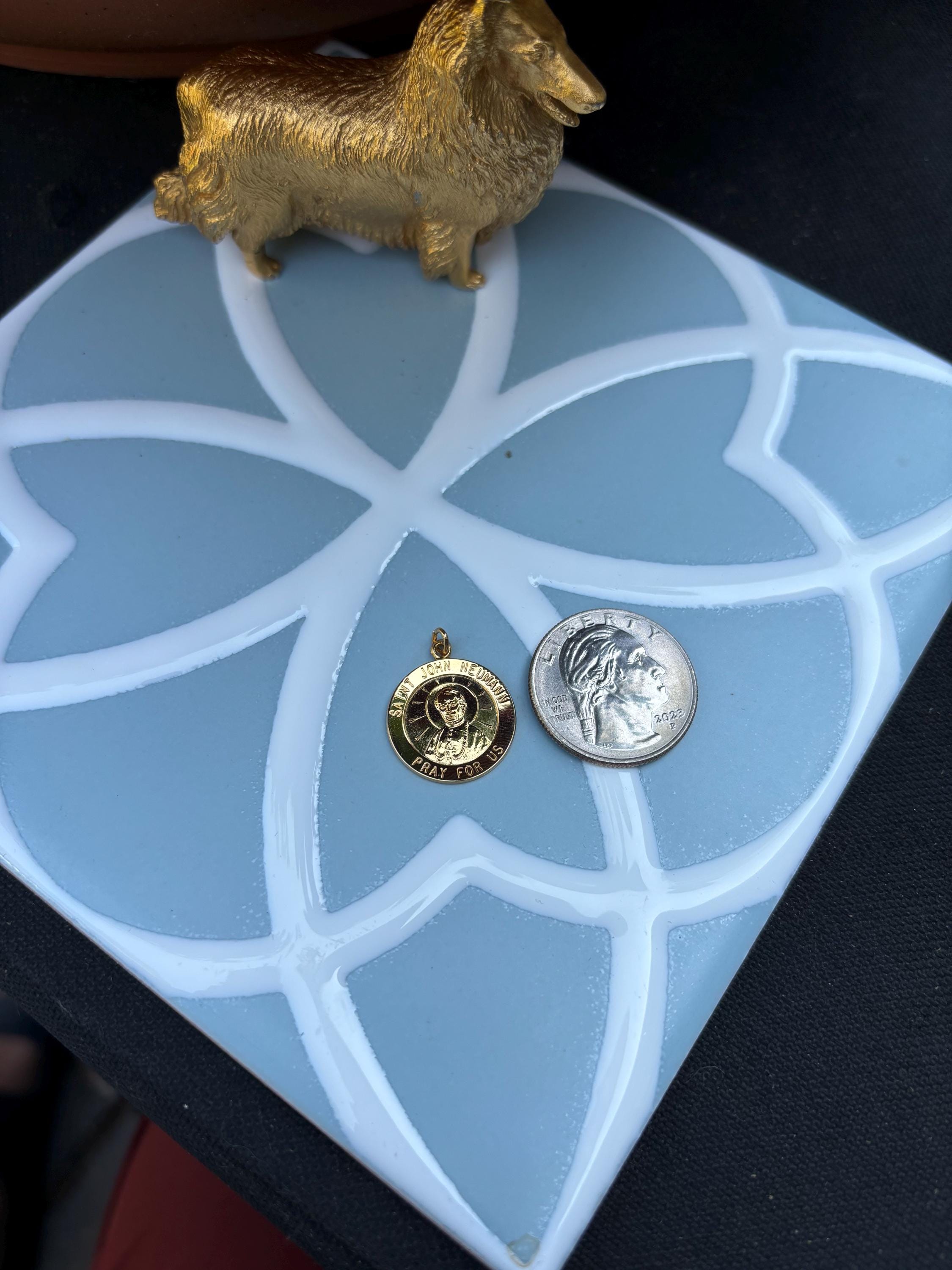 St. John Neuman Medal- Sterling Silver 24k Gold Plated