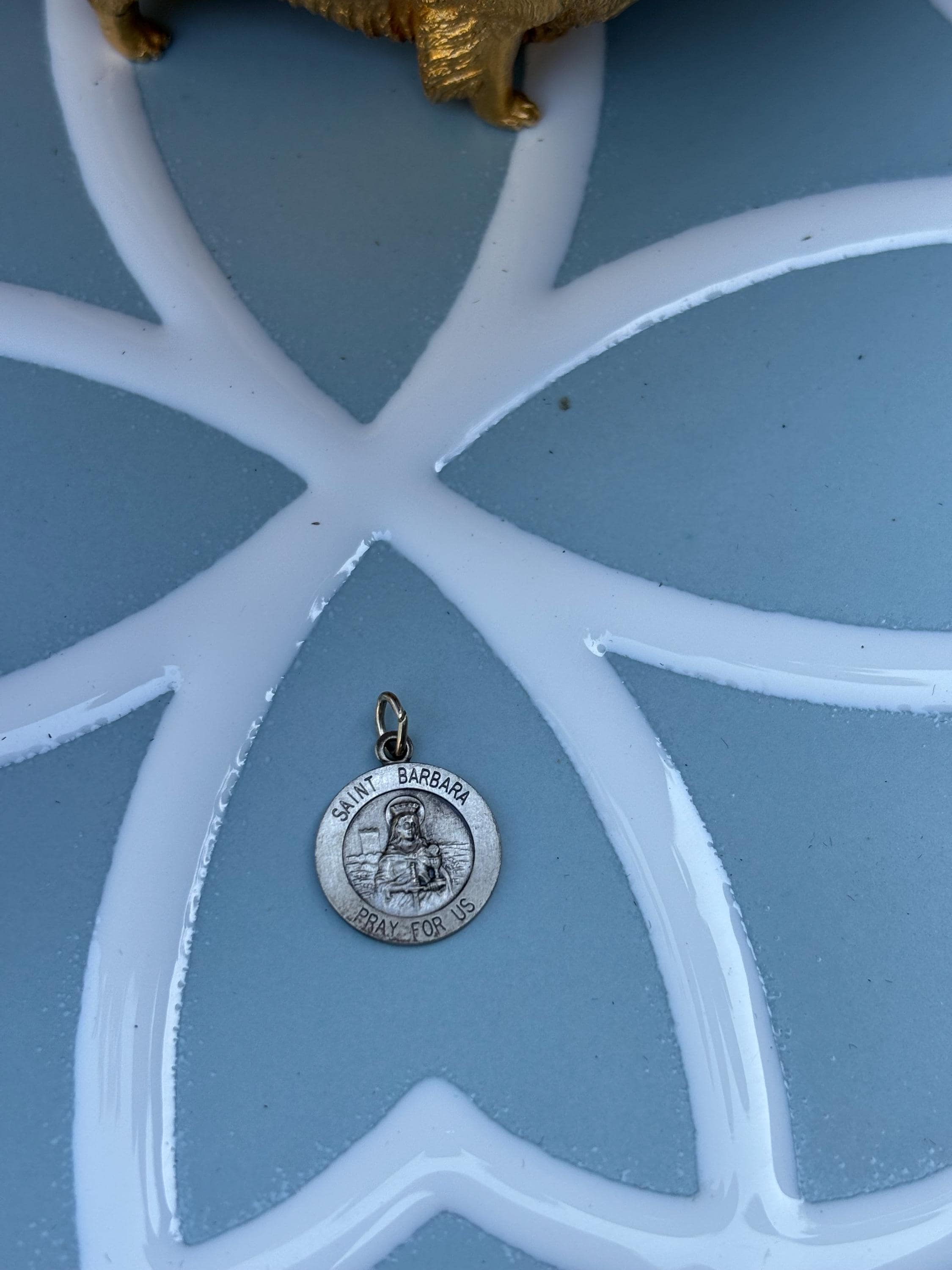 St. Barbara Medal- Sterling Silver