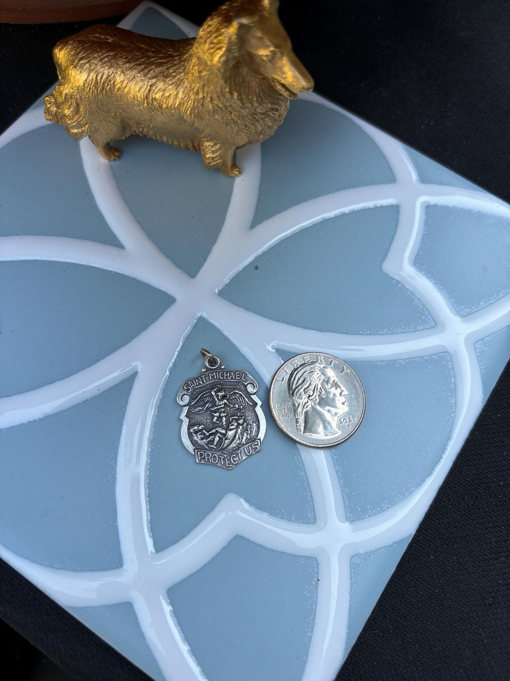 Sterling Silver- St. Michael Shield Medal