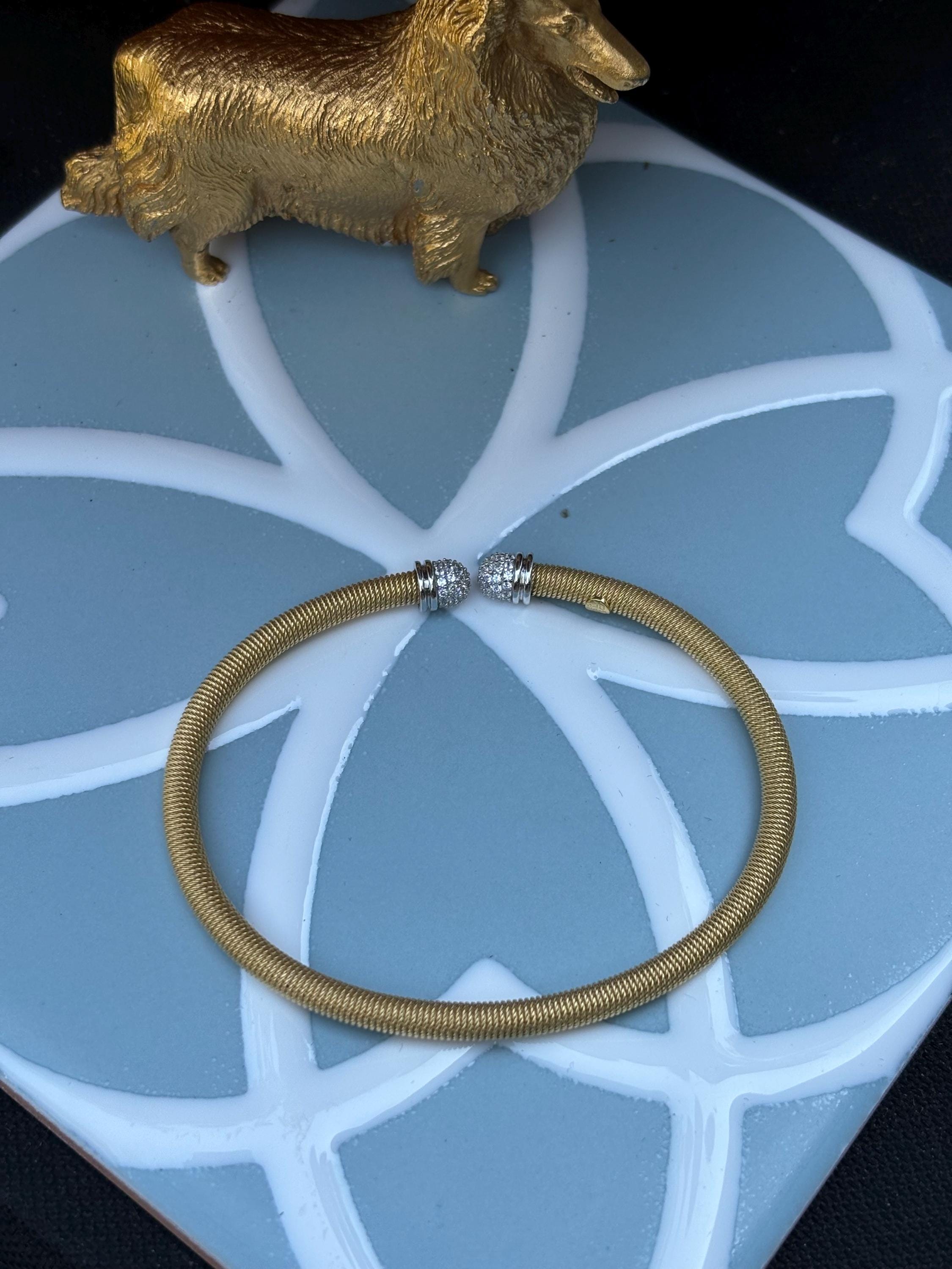 Sterling Silver Yellow Gold Plated Bangel