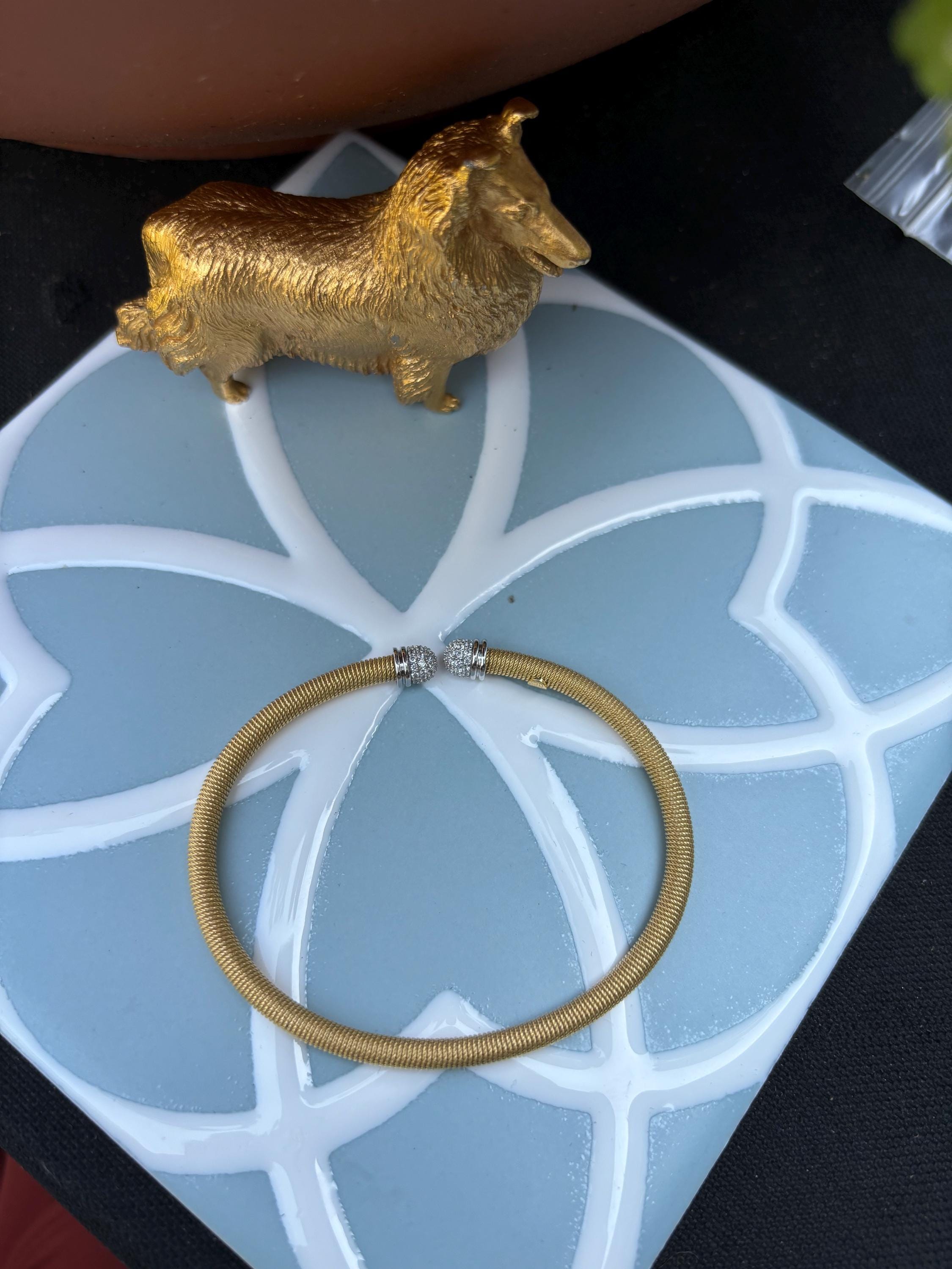 Sterling Silver Yellow Gold Plated Bangel