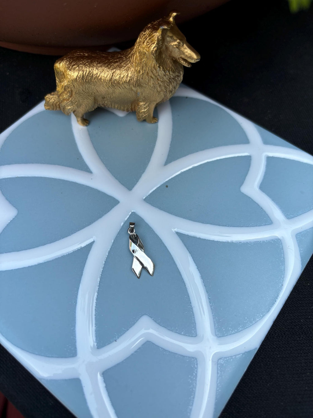 Sterling Silver Cancer Awareness Ribbon Charm
