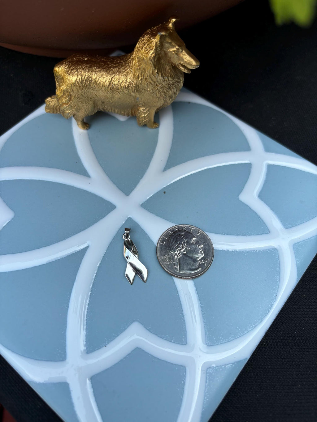 Sterling Silver Cancer Awareness Ribbon Charm