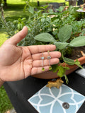 Sterling Silver Blue Topaz, Peridot, Diamond Earrings