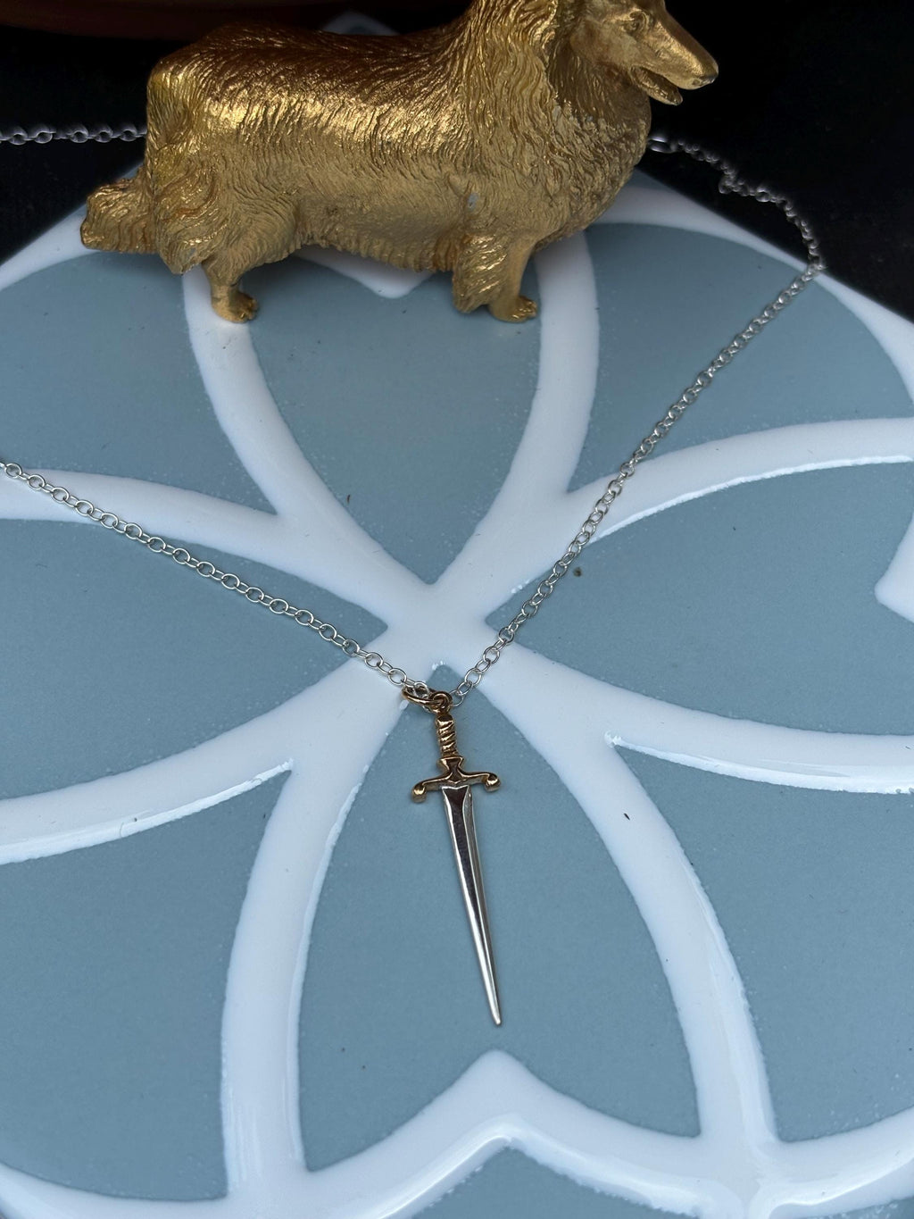 Sword Necklace- Sterling Silver