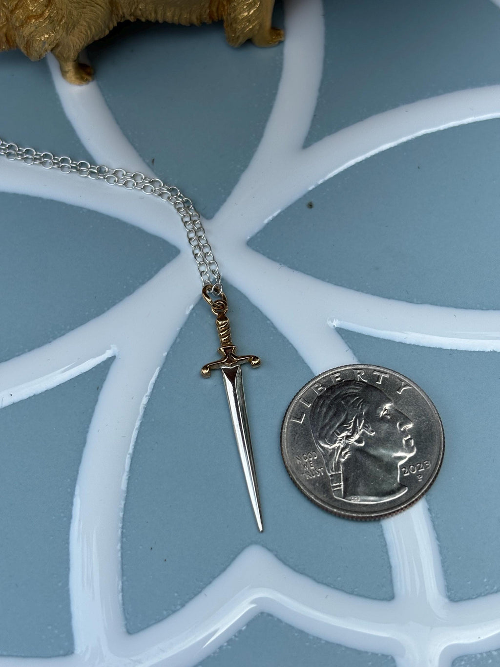 Sword Necklace- Sterling Silver