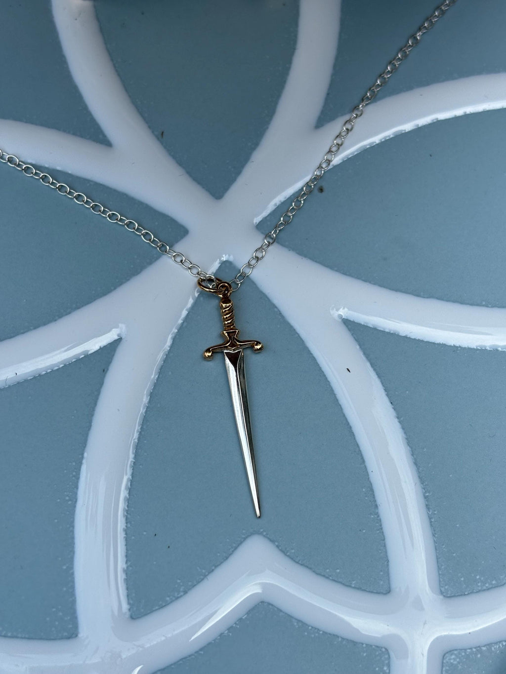 Sword Necklace- Sterling Silver