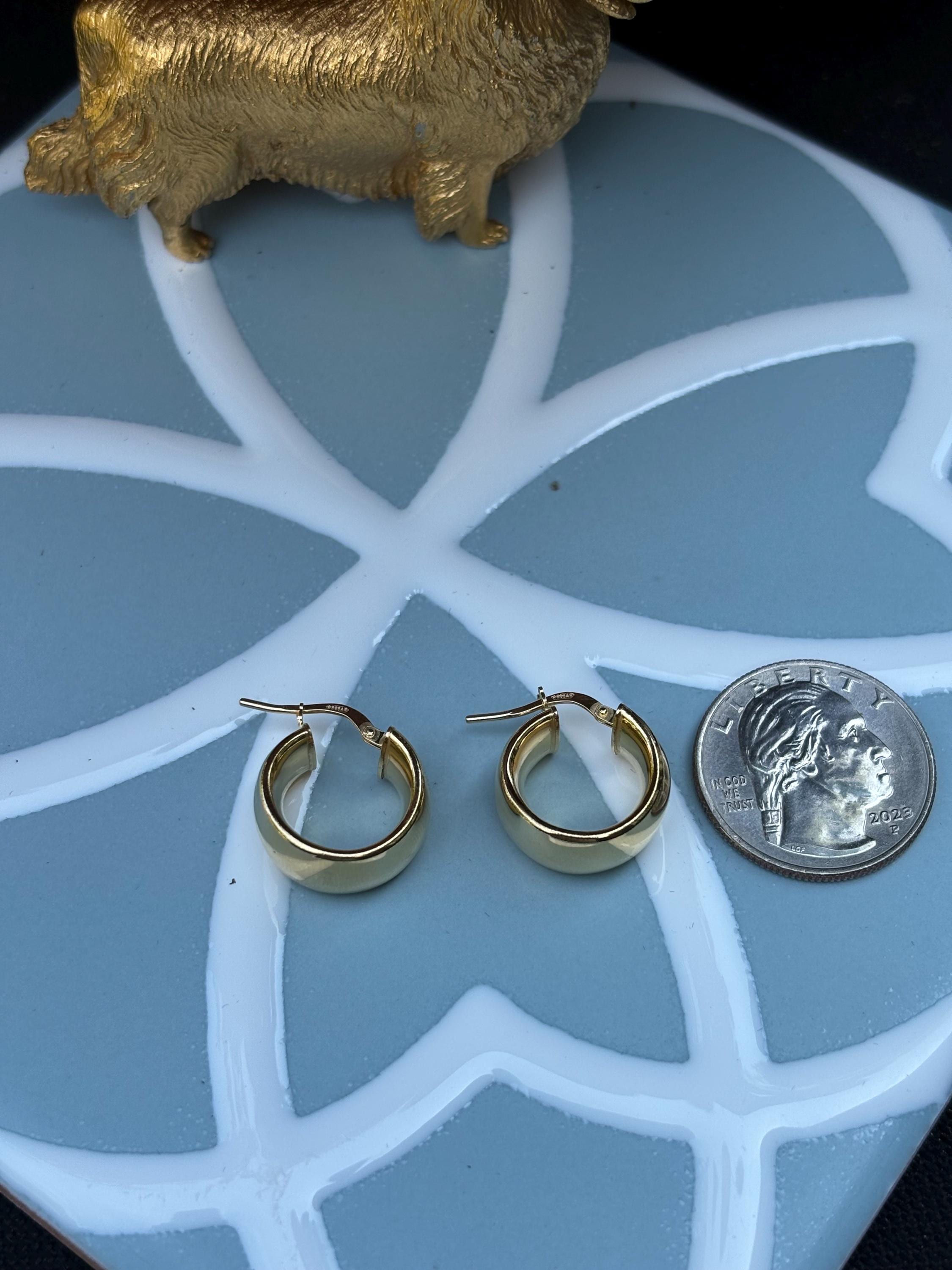 Sterling Silver Gold Plated Hoop Earrings