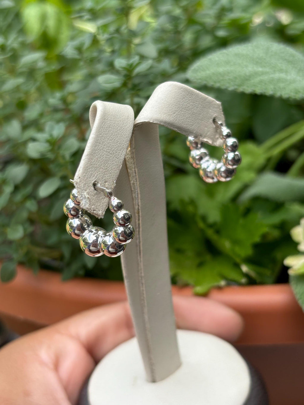 Sterling Silver Bubble Hoop Earrings