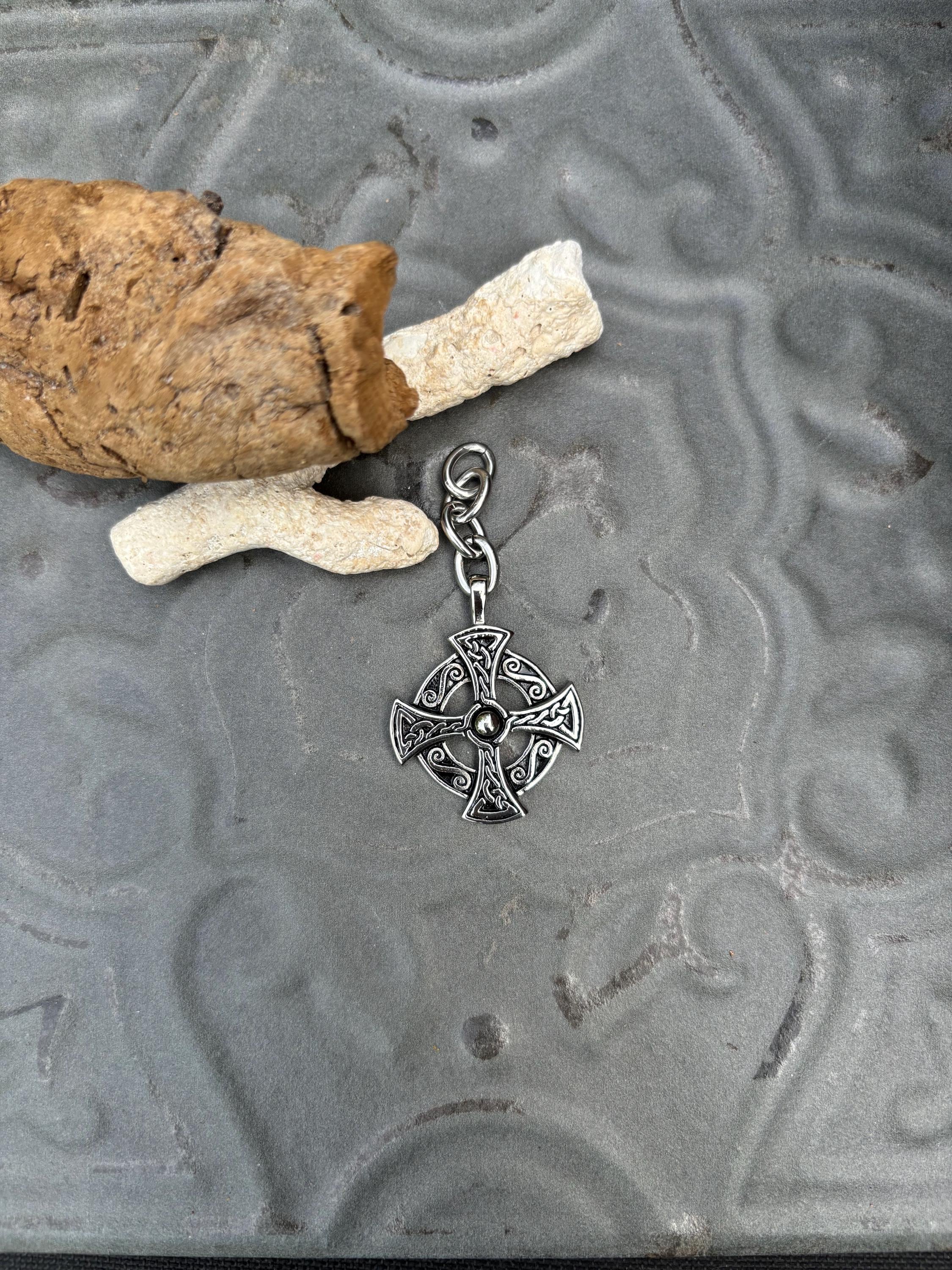 Stainless Steel Celtic Cross Charm Pendant