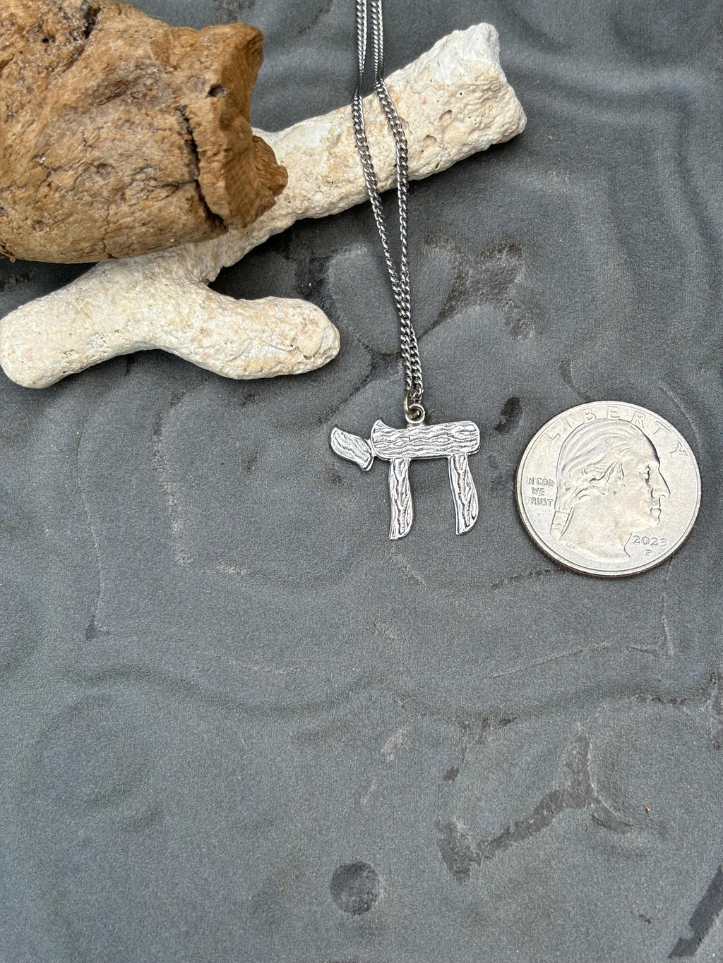 Sterling Silver Chai 18" Necklace