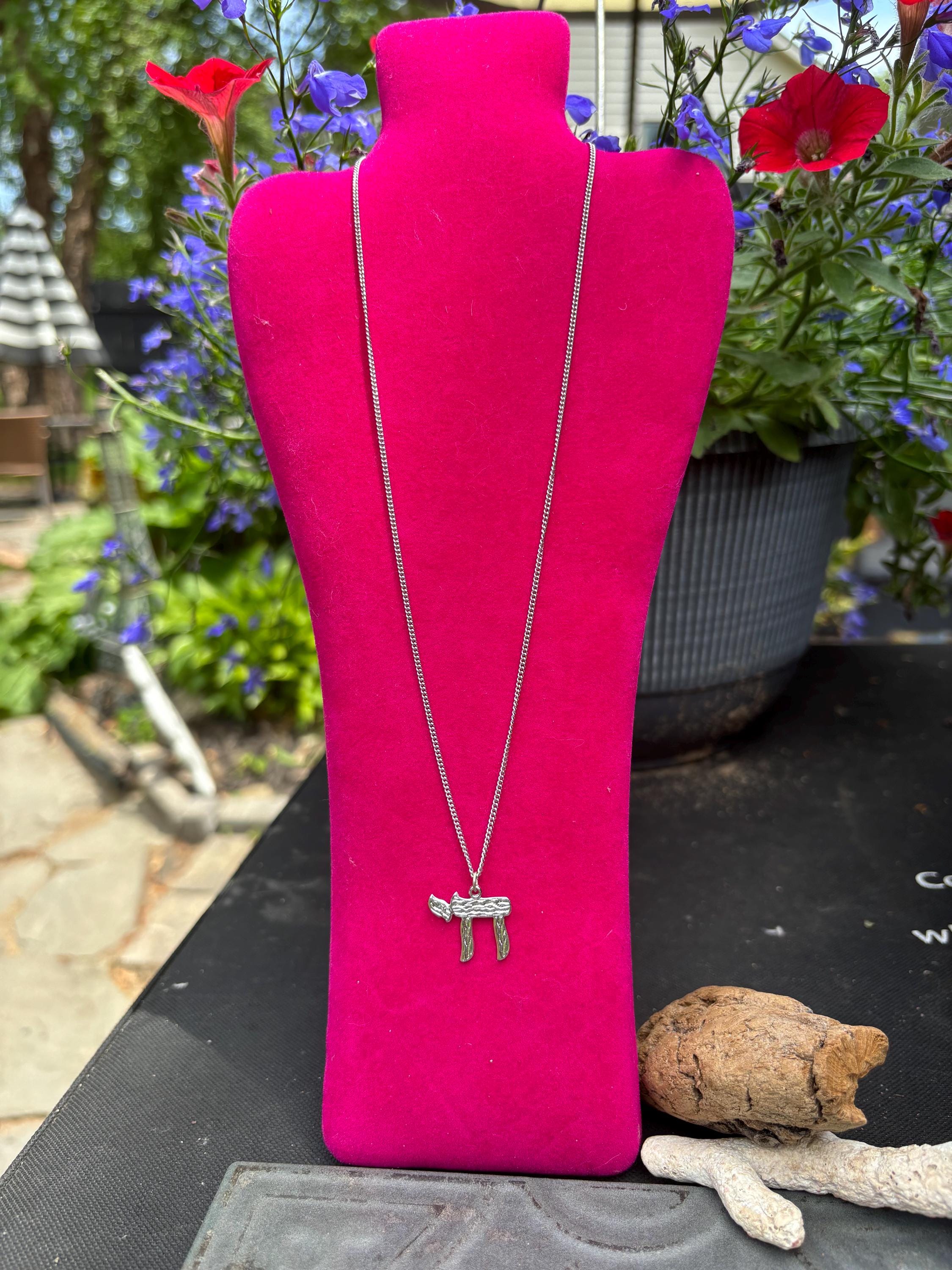 Sterling Silver Chai 18" Necklace
