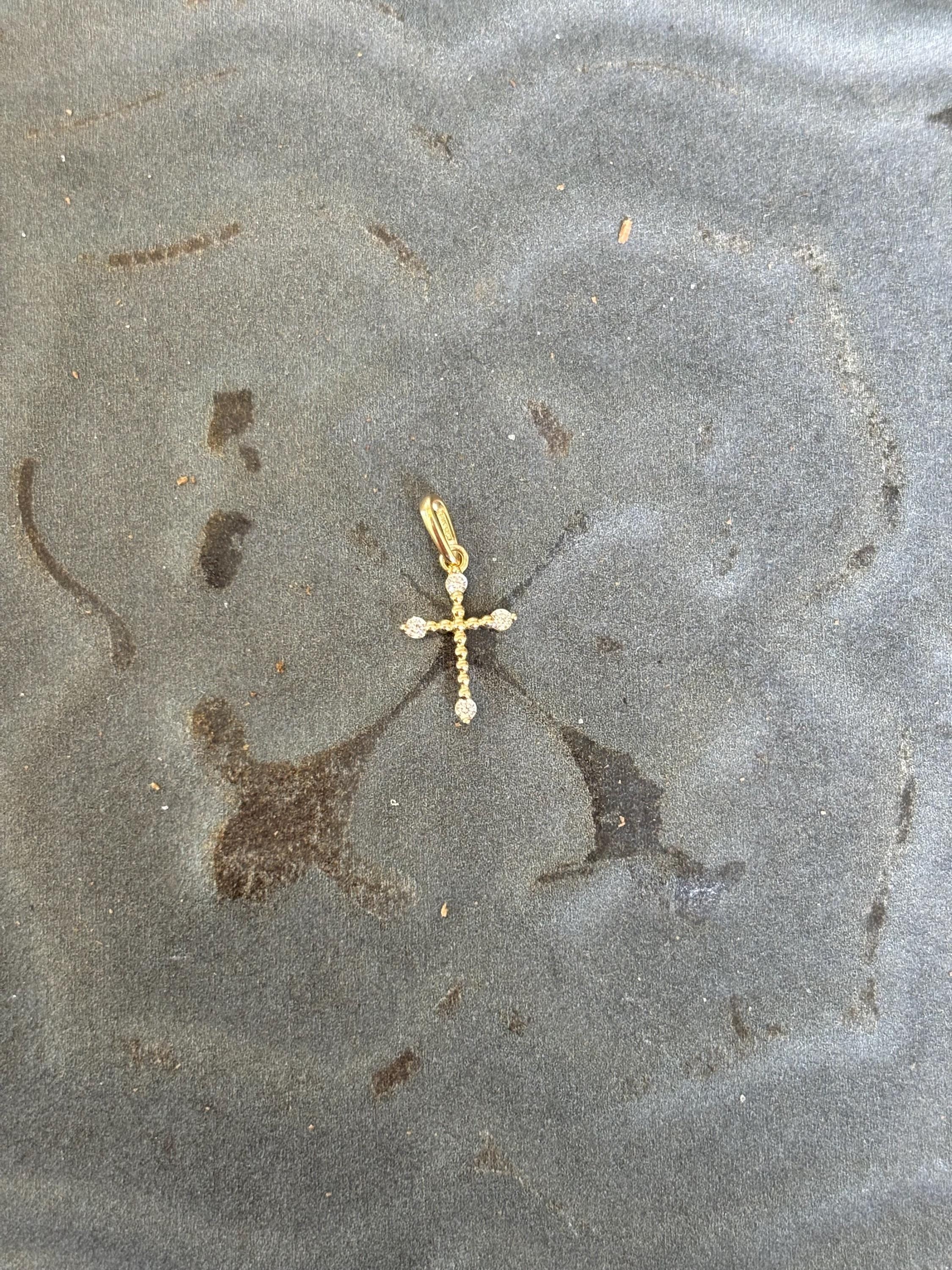 14k Cross Mini Pendant