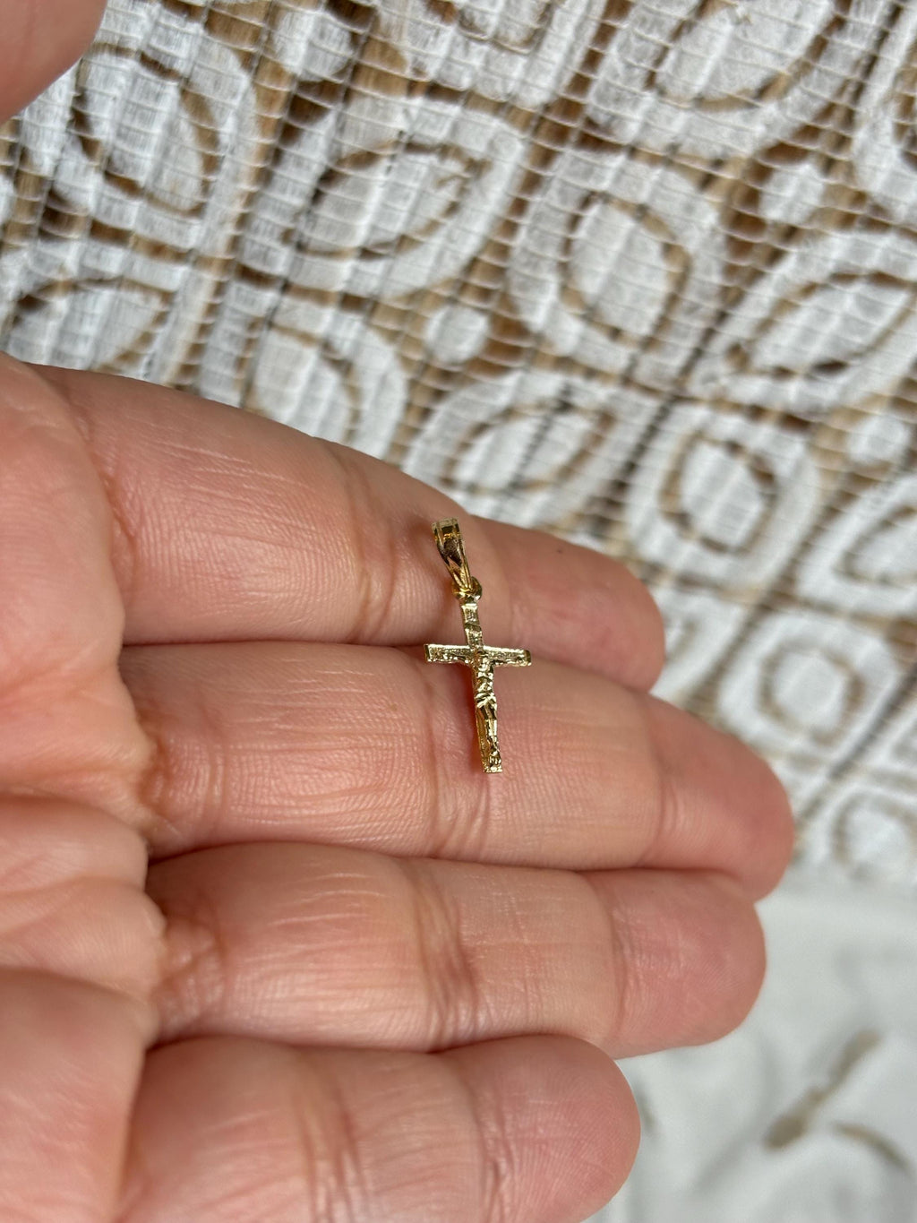 10K Yellow Gold Cross Charm