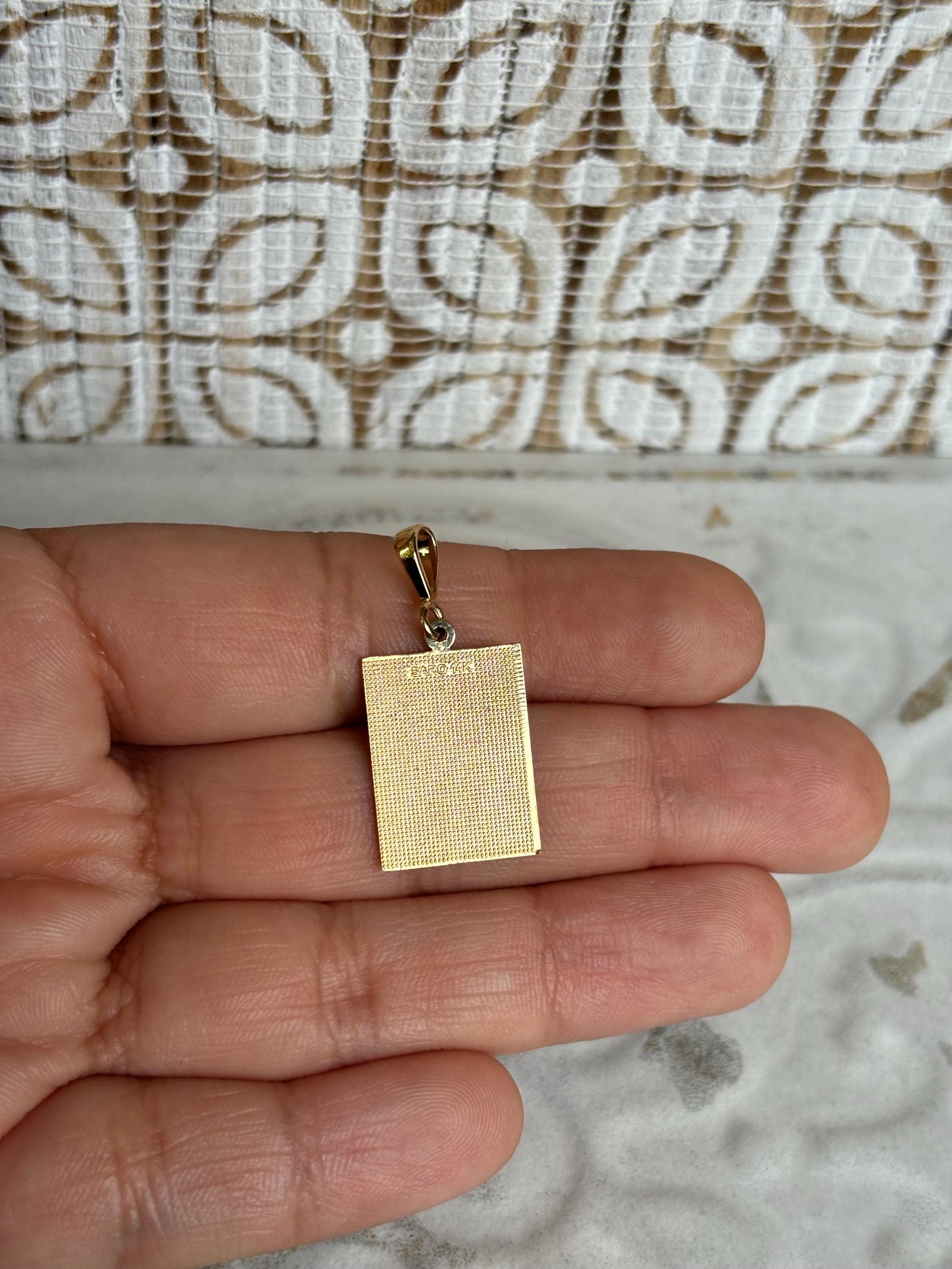 14k Textured Pendant