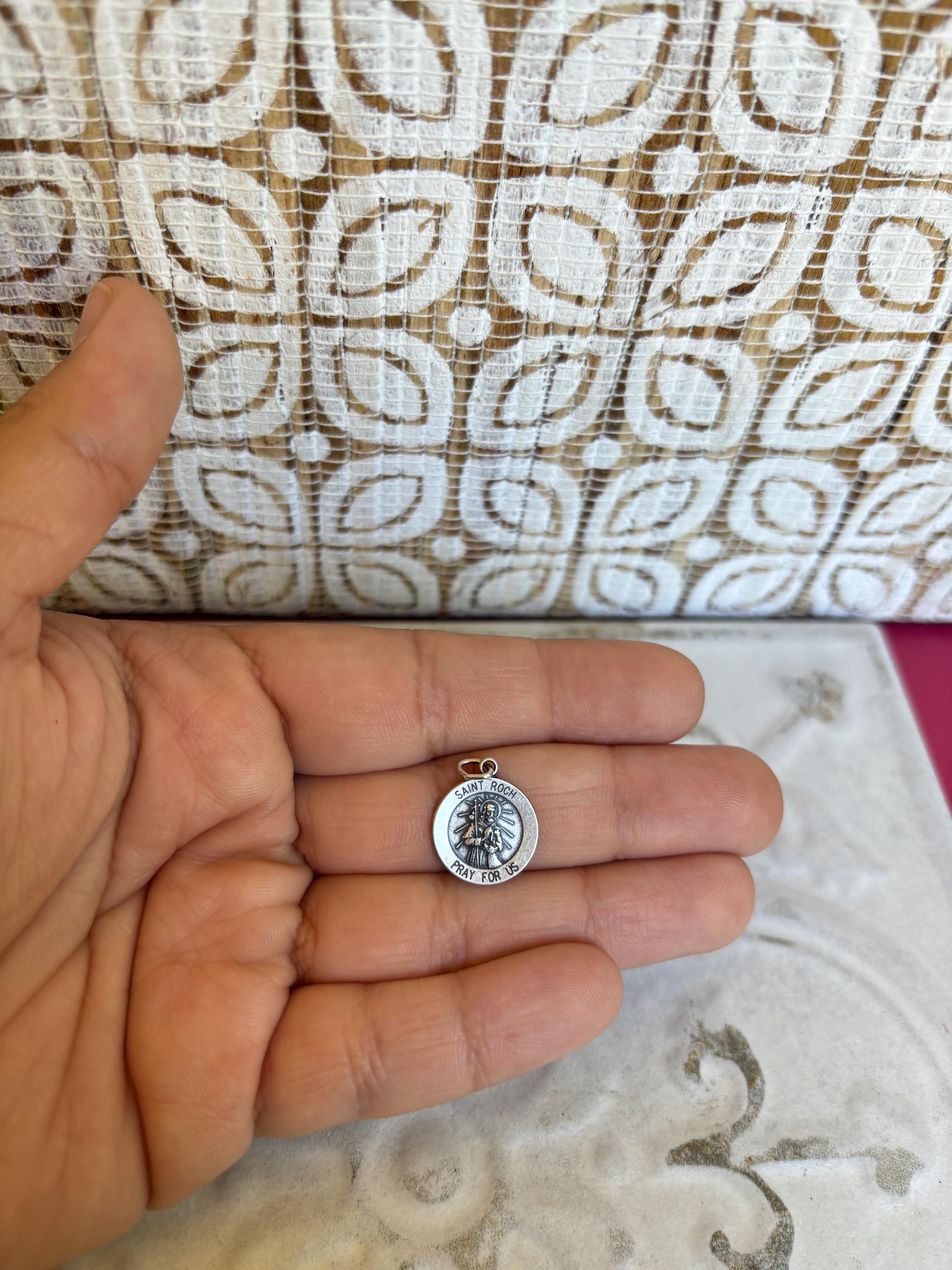 Sterling Silver Saint Roch Medal