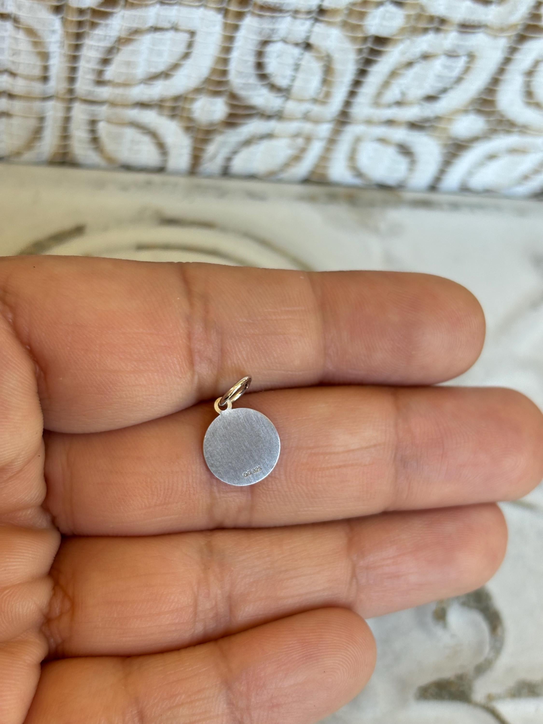 Sterling Silver-plated Baptism Charm