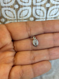 10K White Gold Mini Oval St. Christopher Medal Charm