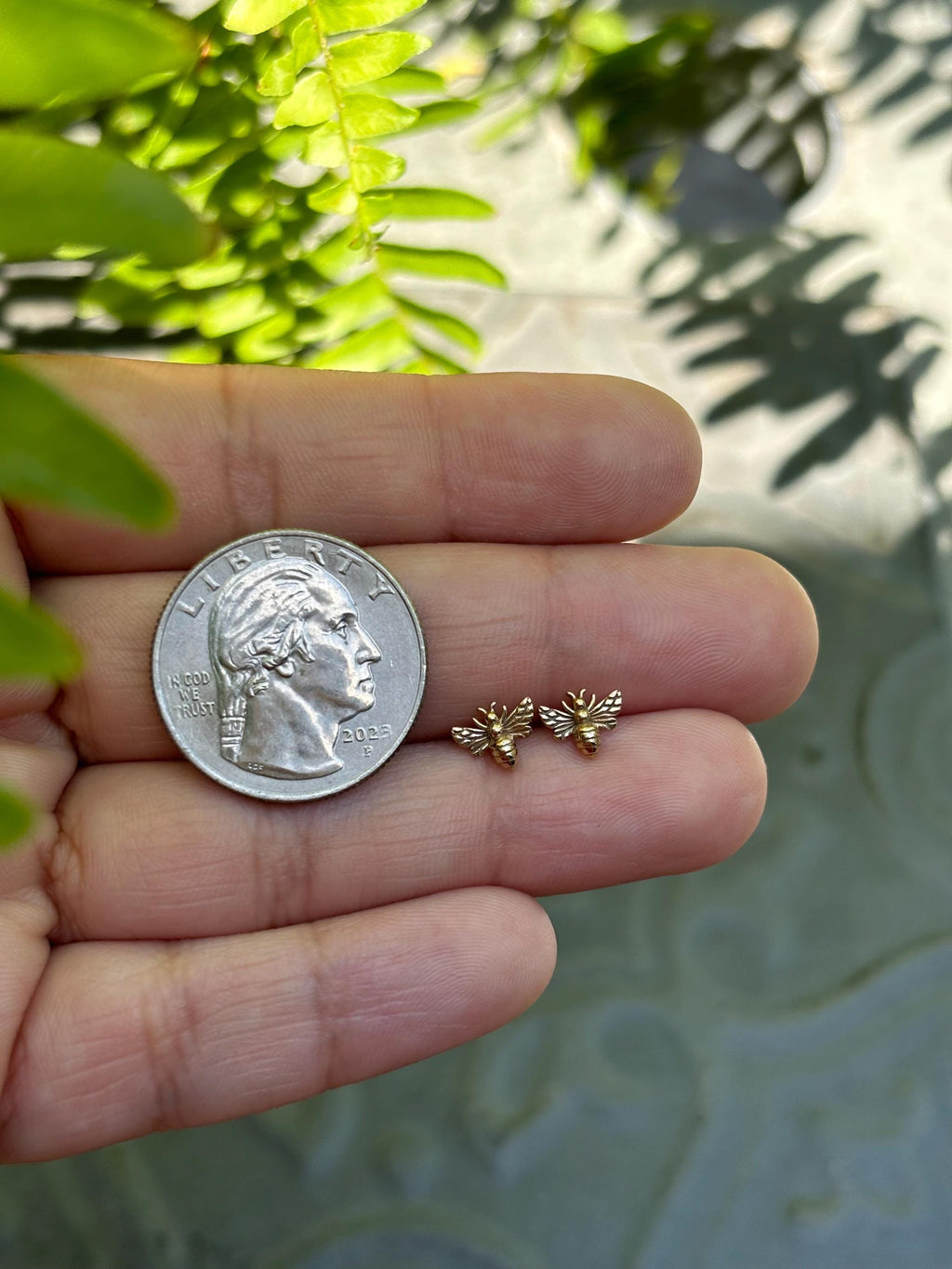 Honey Bee Post Earrings