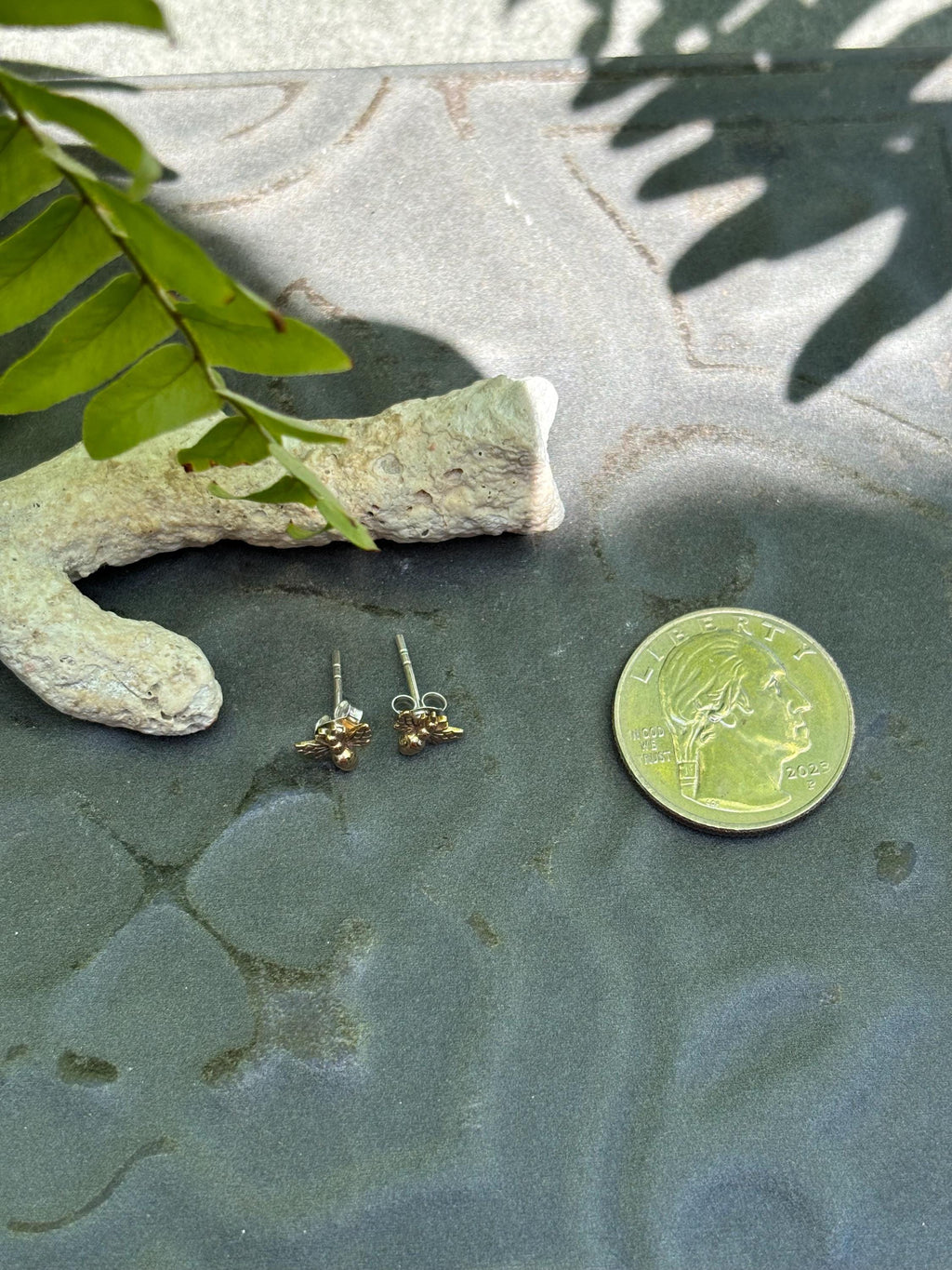 Honey Bee Post Earrings