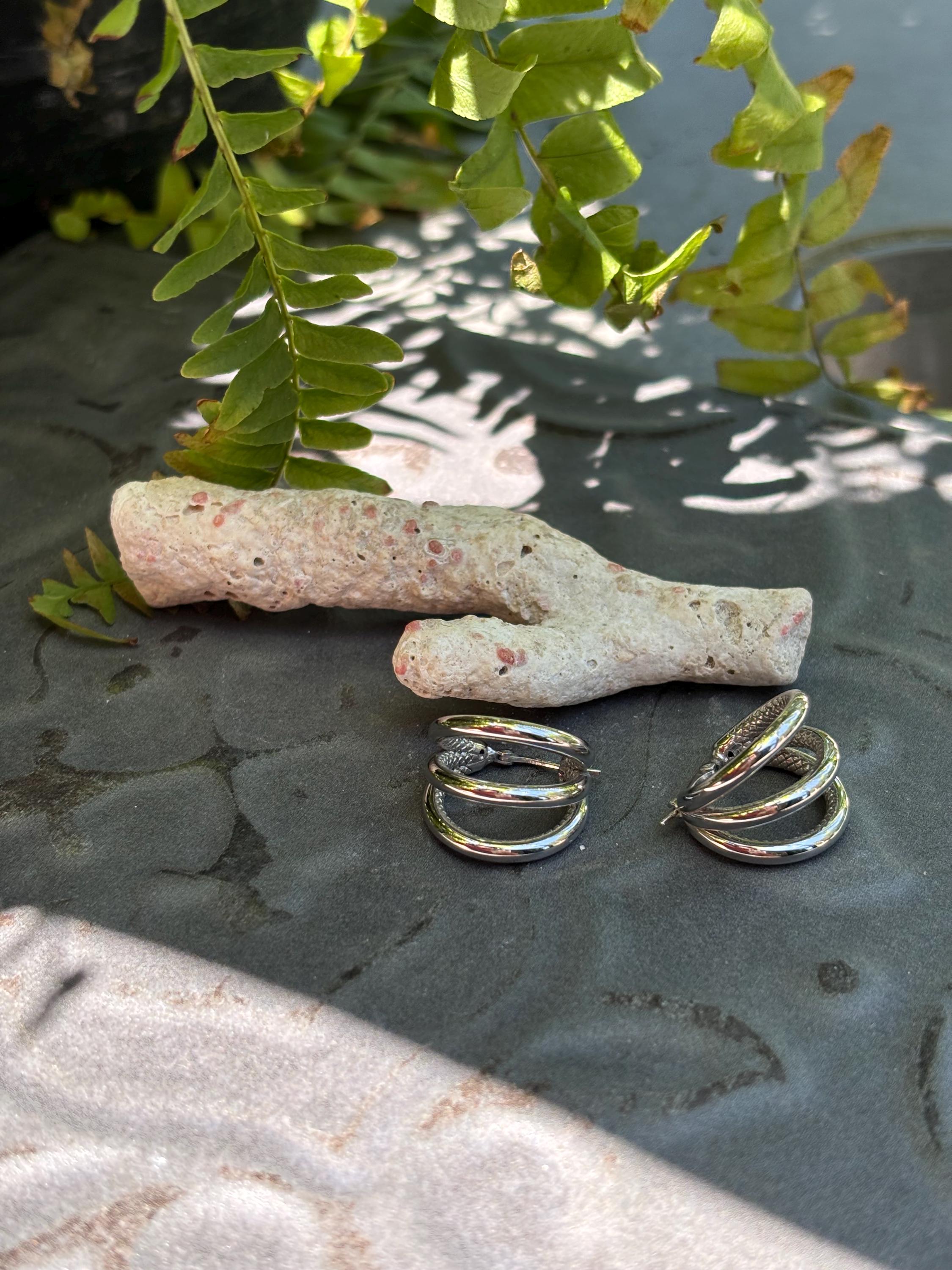 Sterling Silver Small Tube Cage Earrings