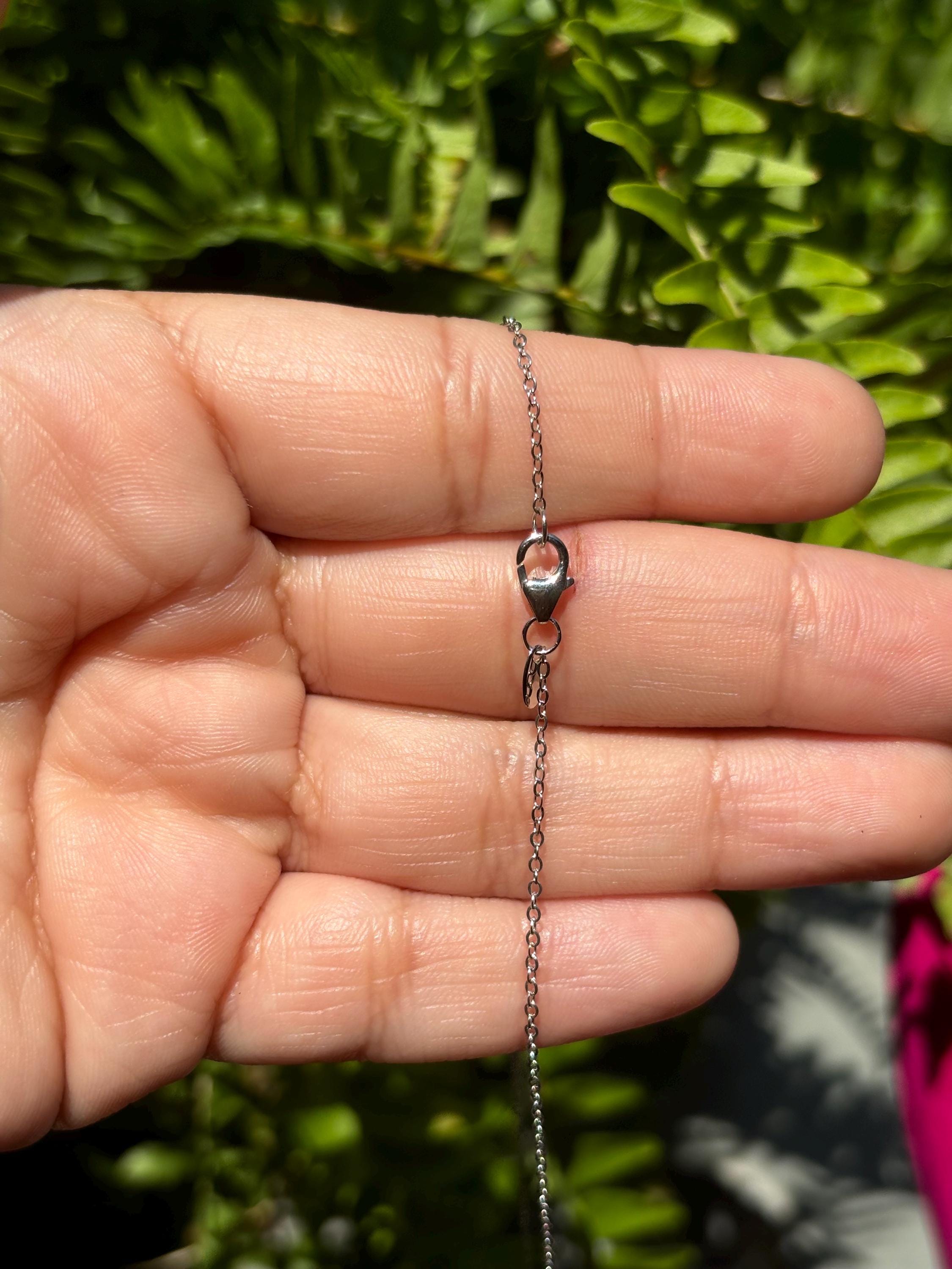 Sterling Silver Sideways Cross Necklace