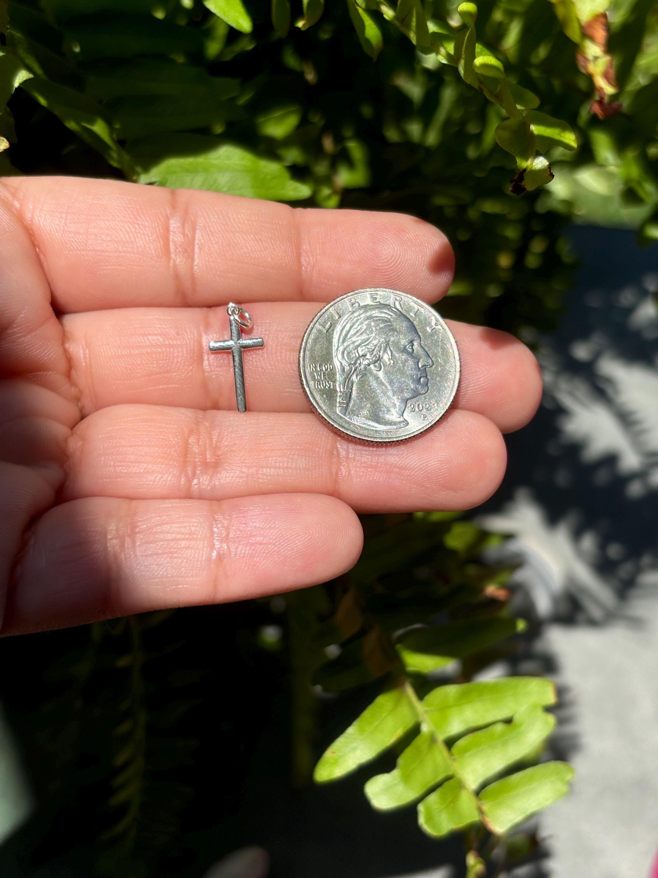 Sterling Silver Mini Cross Charm