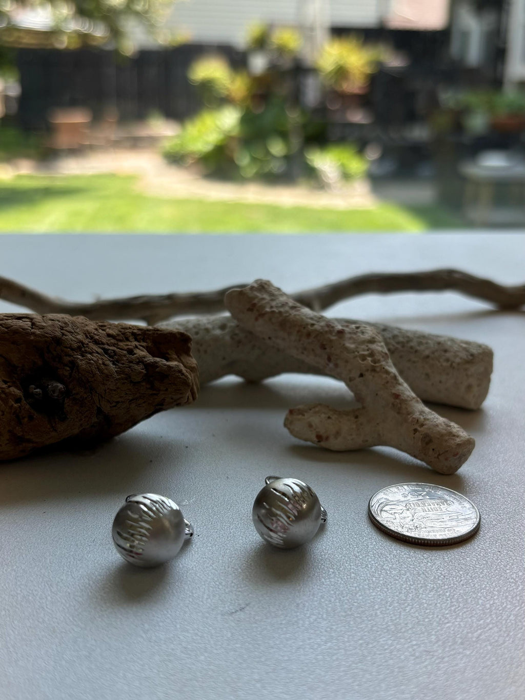 Sterling Silver Simple Detailed Clasp Earrings