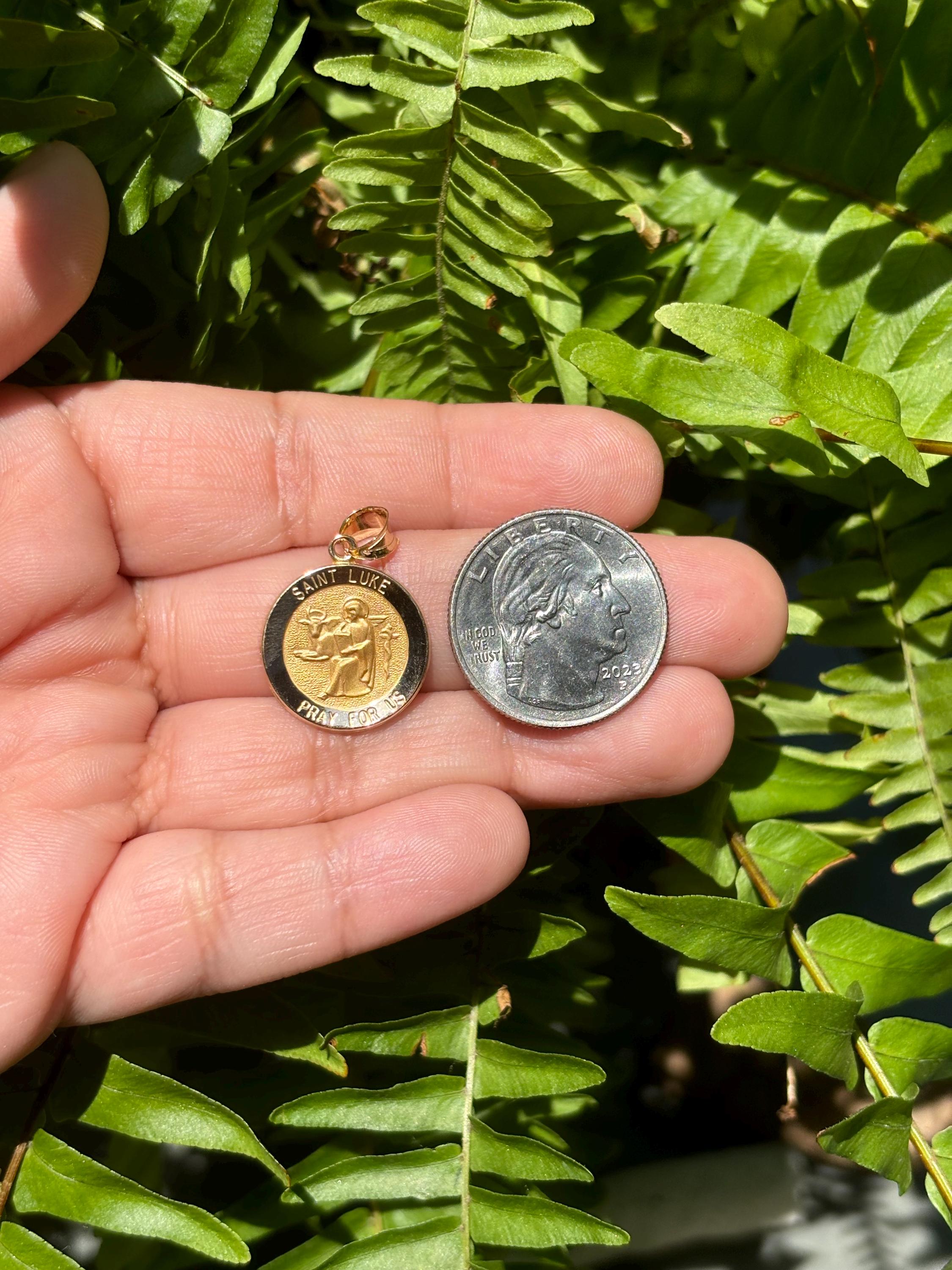 14K Yellow Gold St. Luke Medal