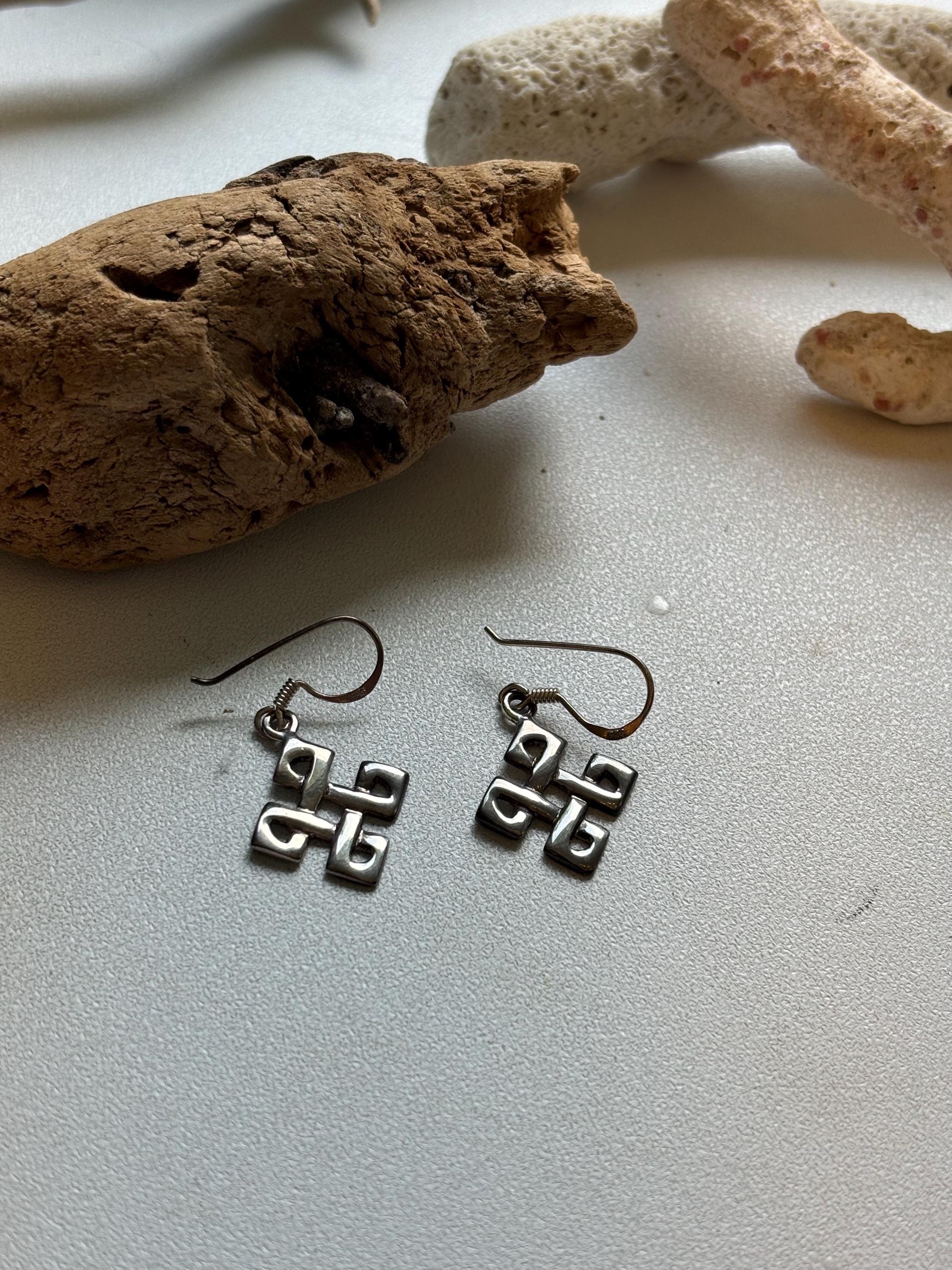 Sterling Silver Twisted Earrings