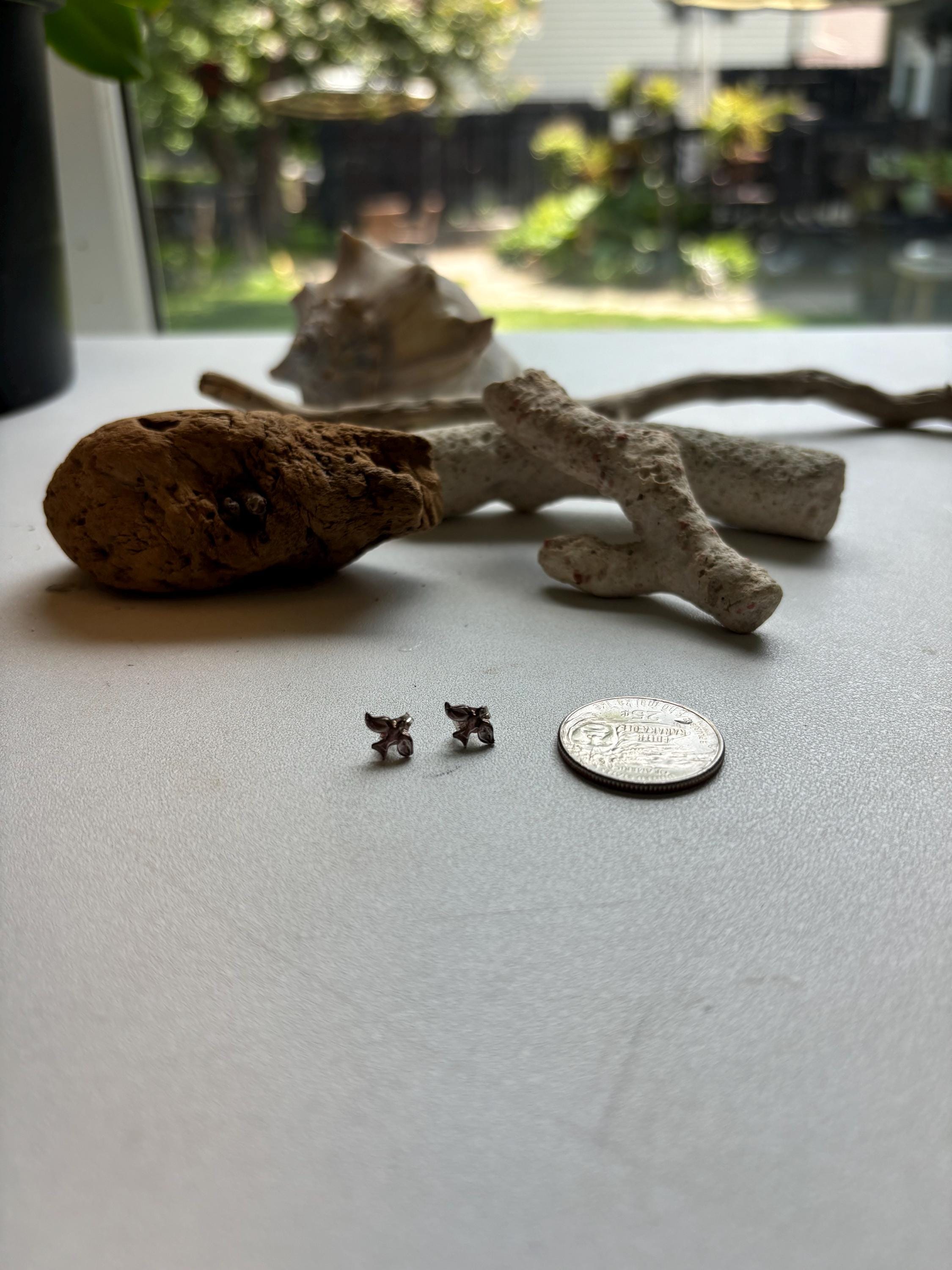 Sterling Silver Mini Dove Earrings