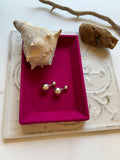 Sterling Silver Earrings Ball Clasp