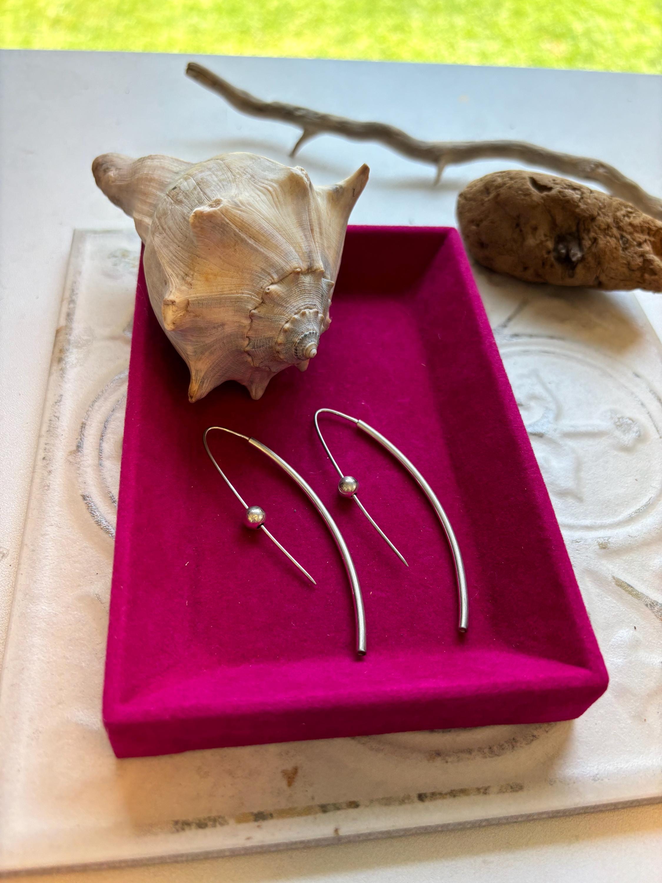 Sterling Silver Long Earrings