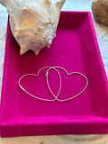Sterling Silver Heart Hoop Earring