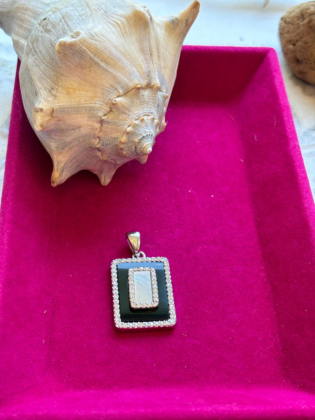 Sterling Silver Black Pendant