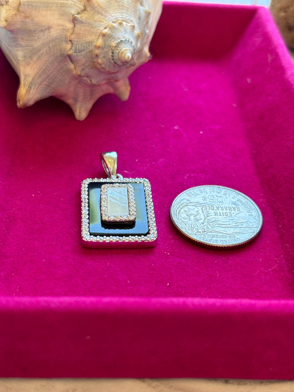 Sterling Silver Black Pendant