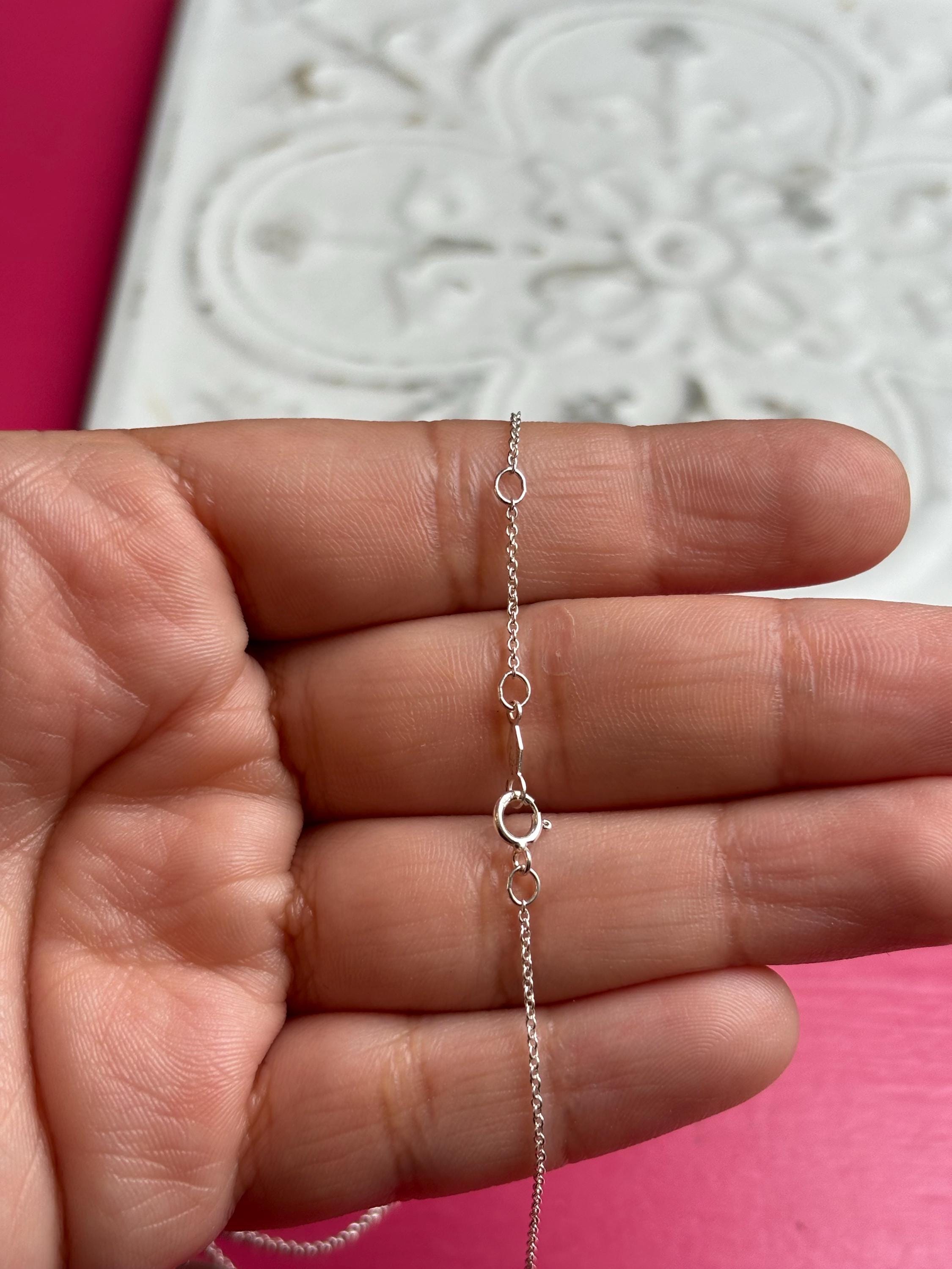 14K White Gold Fish Necklace