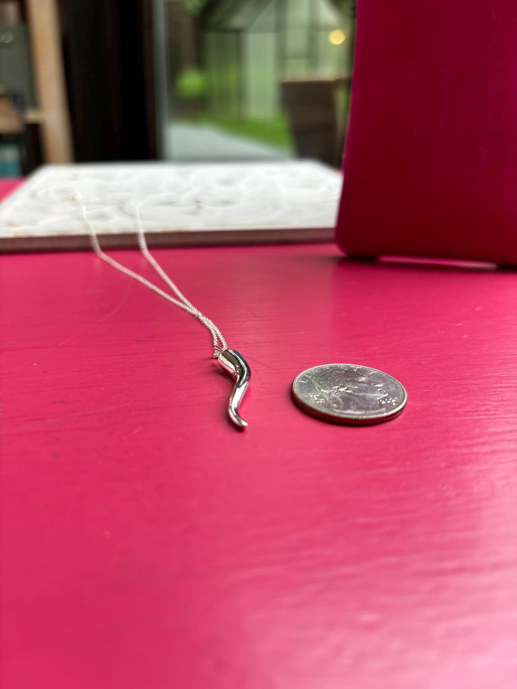 Sterling Silver Horn Necklace