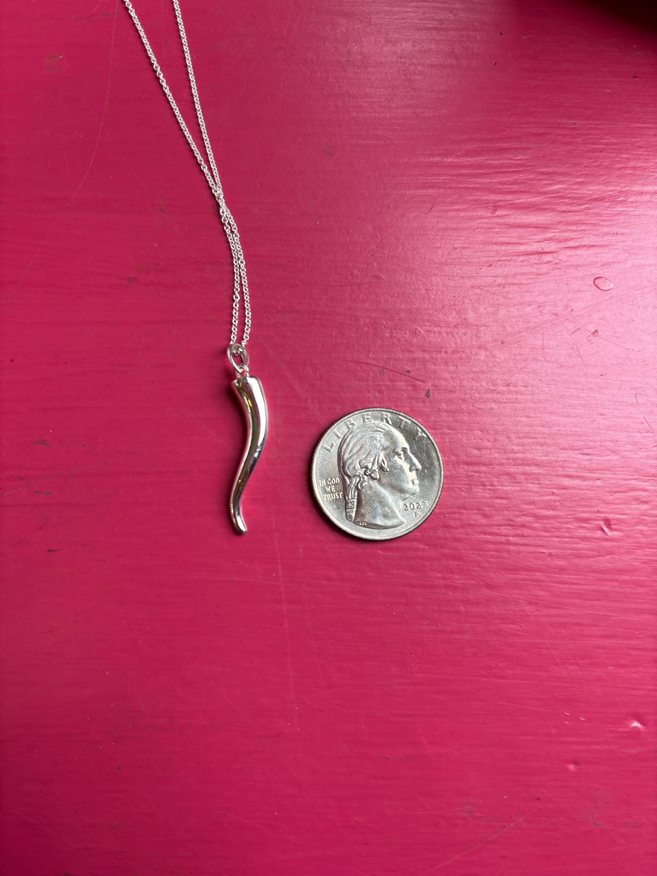 Sterling Silver Horn Necklace
