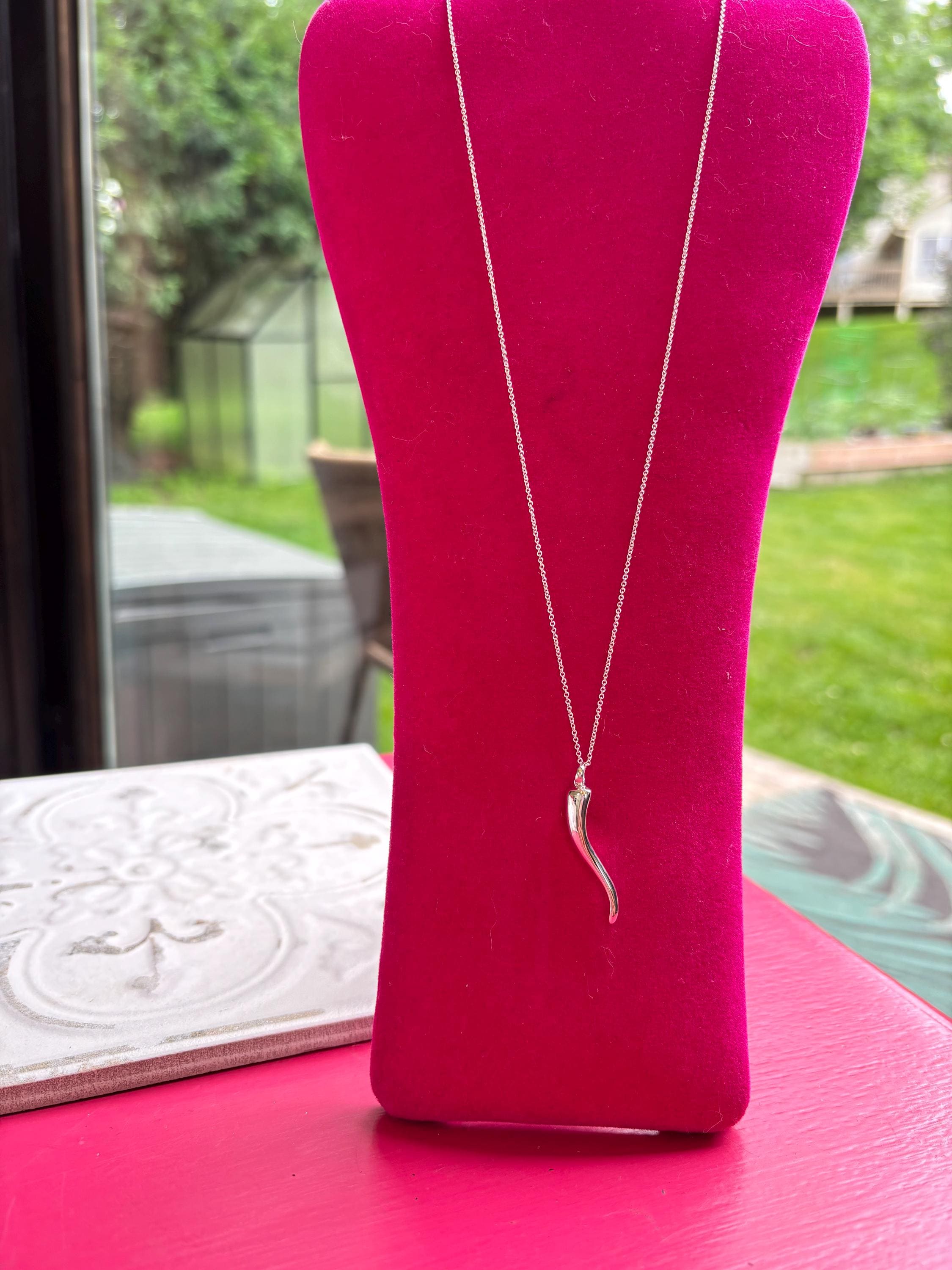 Sterling Silver Horn Necklace