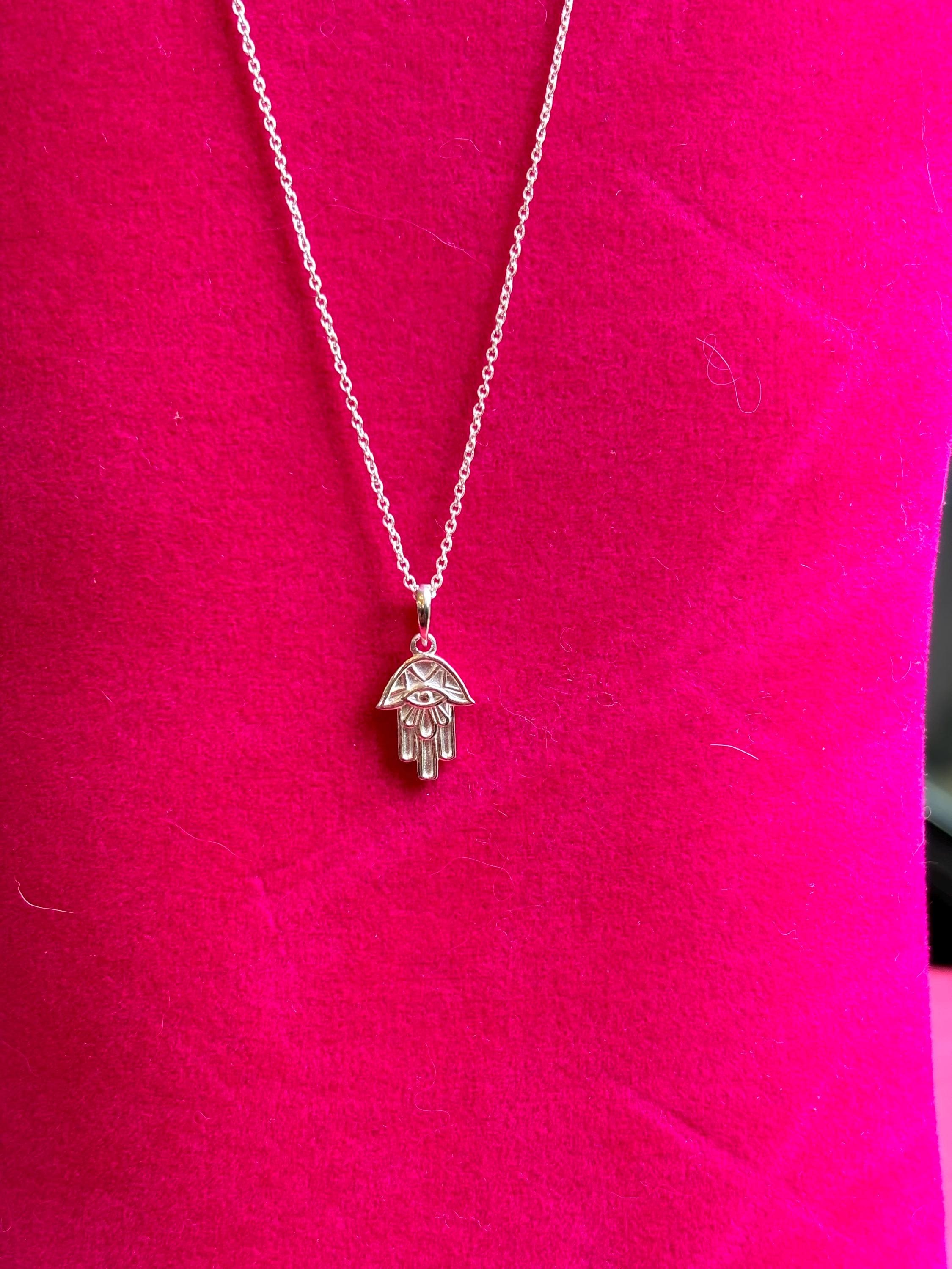Sterling Silver Hamsa Necklace
