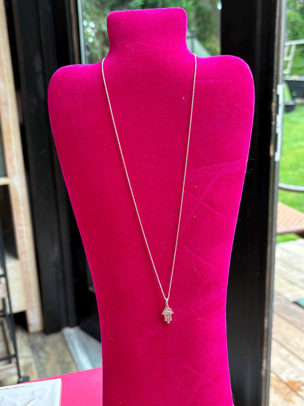 Sterling Silver Hamsa Necklace