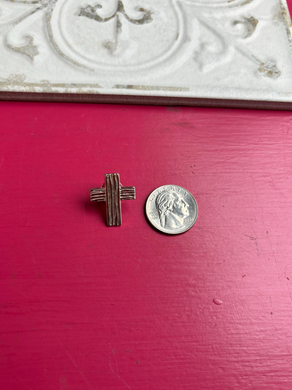 Sterling Silver The Rugged Cross Pin