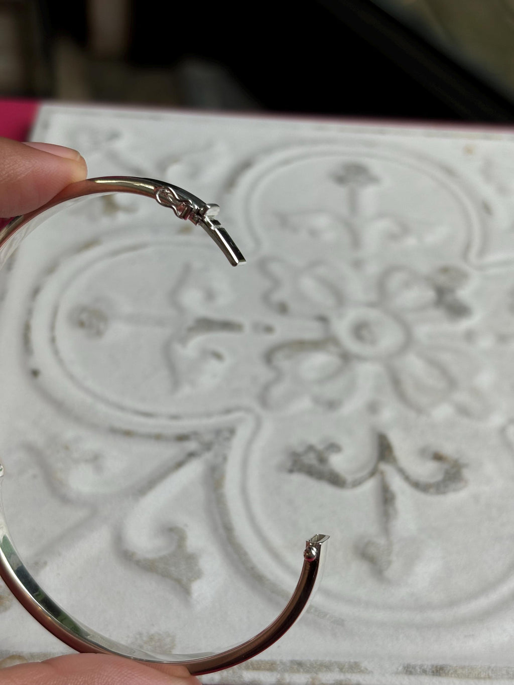 Sterling Silver Hinged Bangle Bracelet